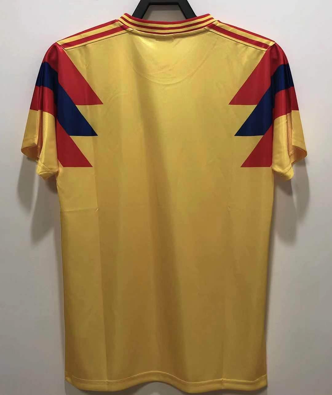 1990 Colombia home national team retro football jersey