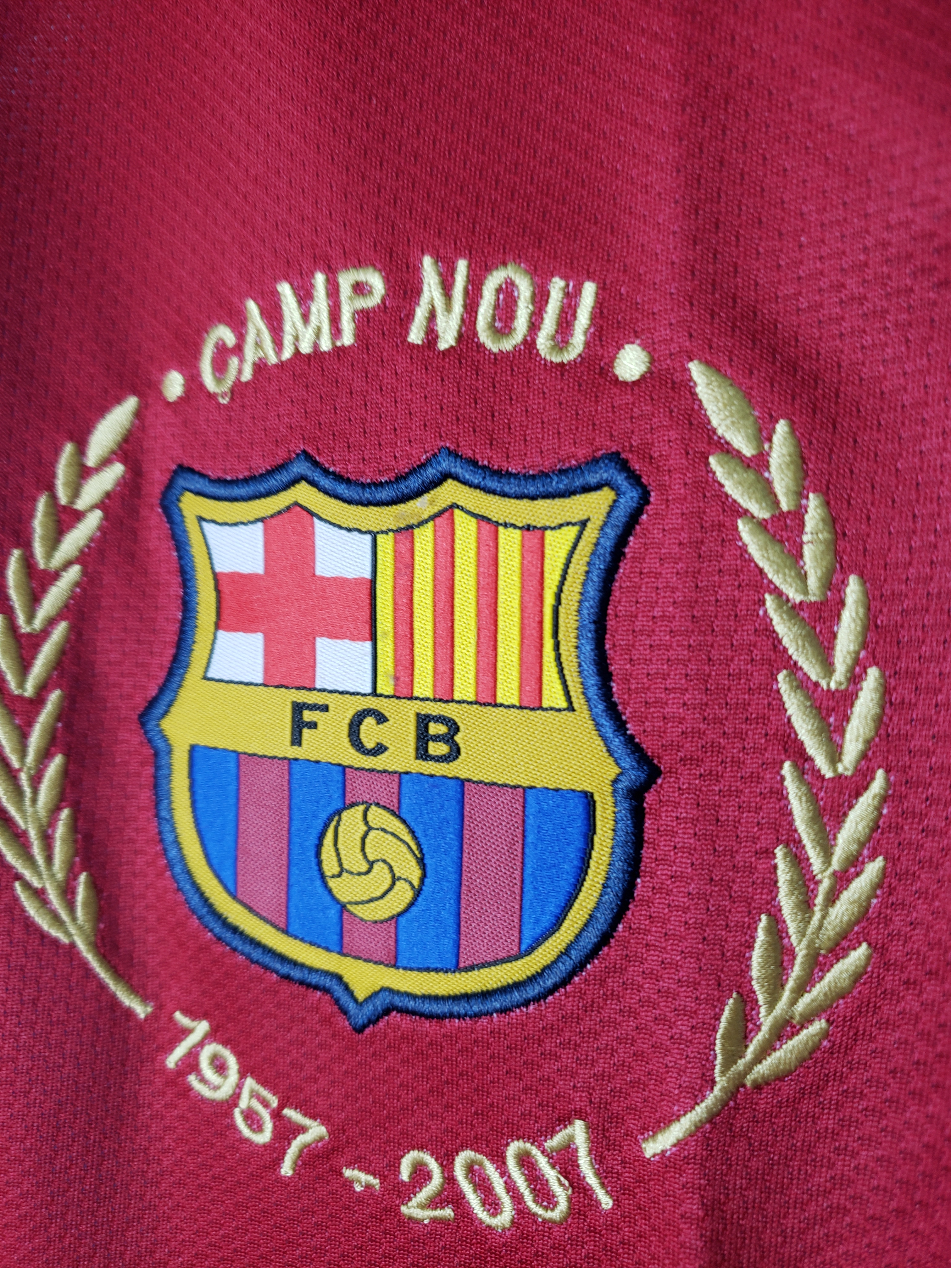 2007/08 Barcelona Home Long Sleeve Vintage Shirts