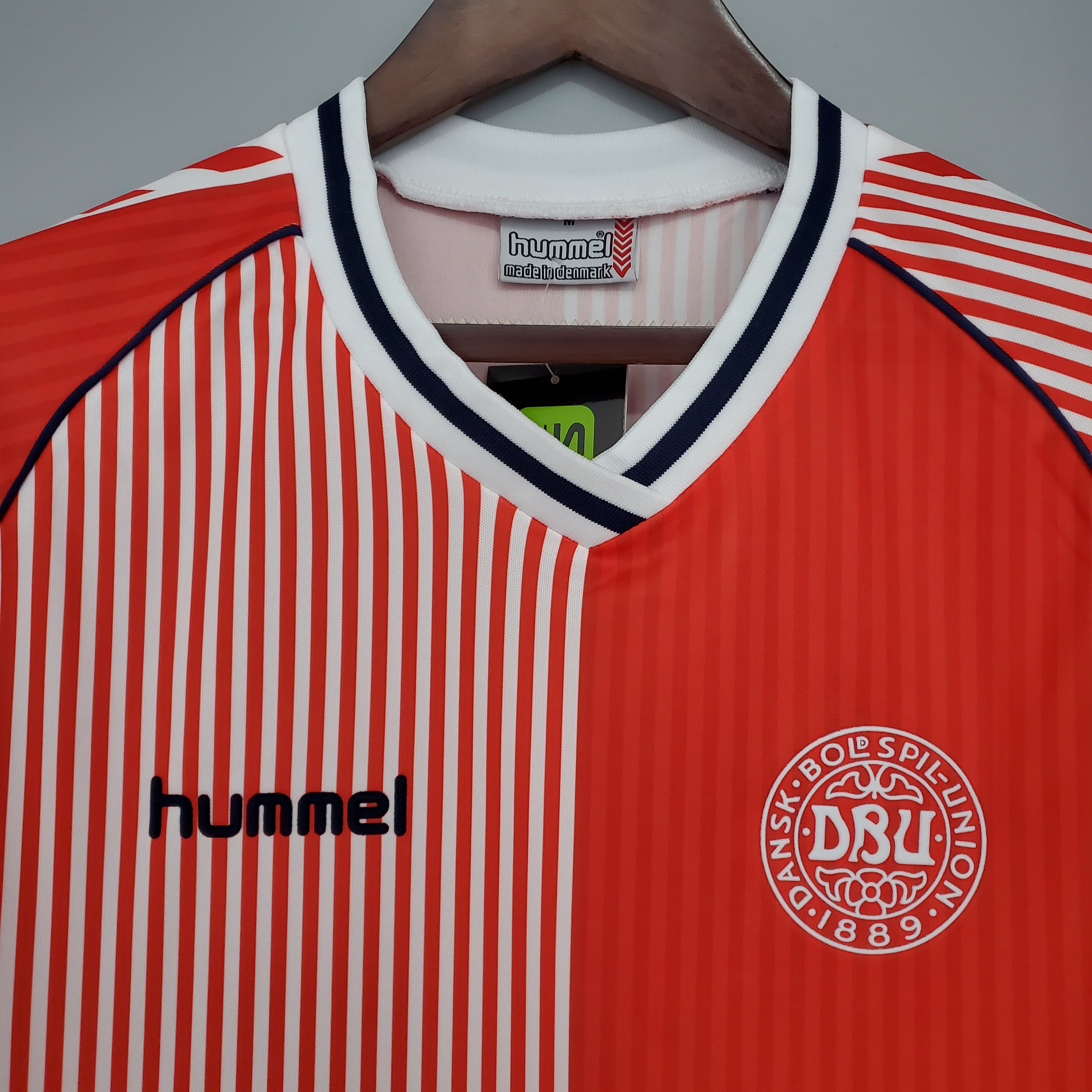 1986 Denmark Home National Team Retro Football Jersey