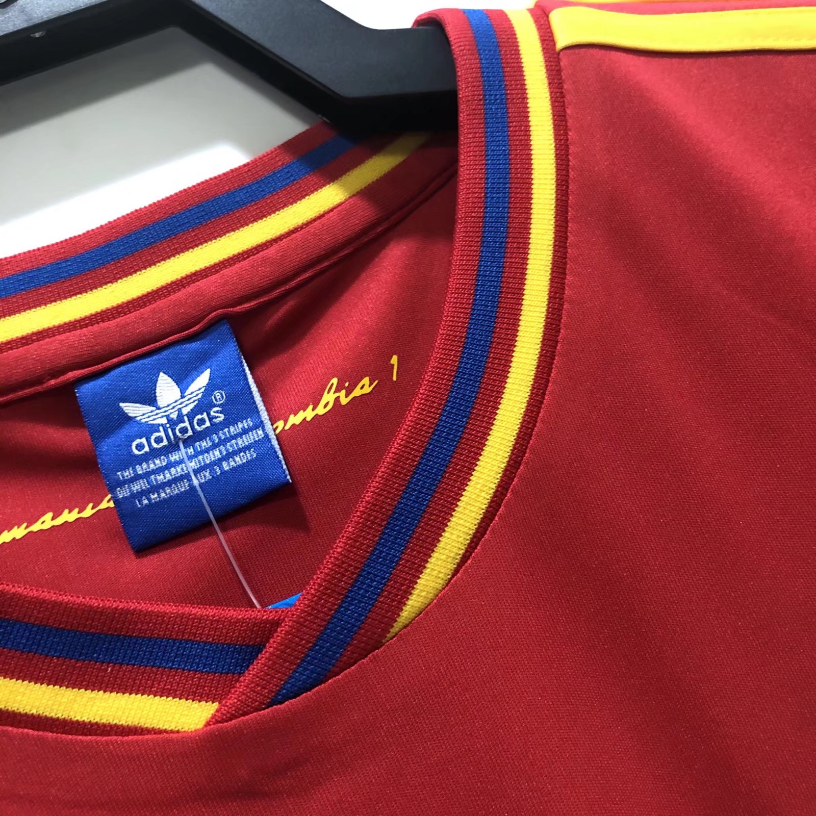 1990 Colombia Away National Team Retro Football Jersey