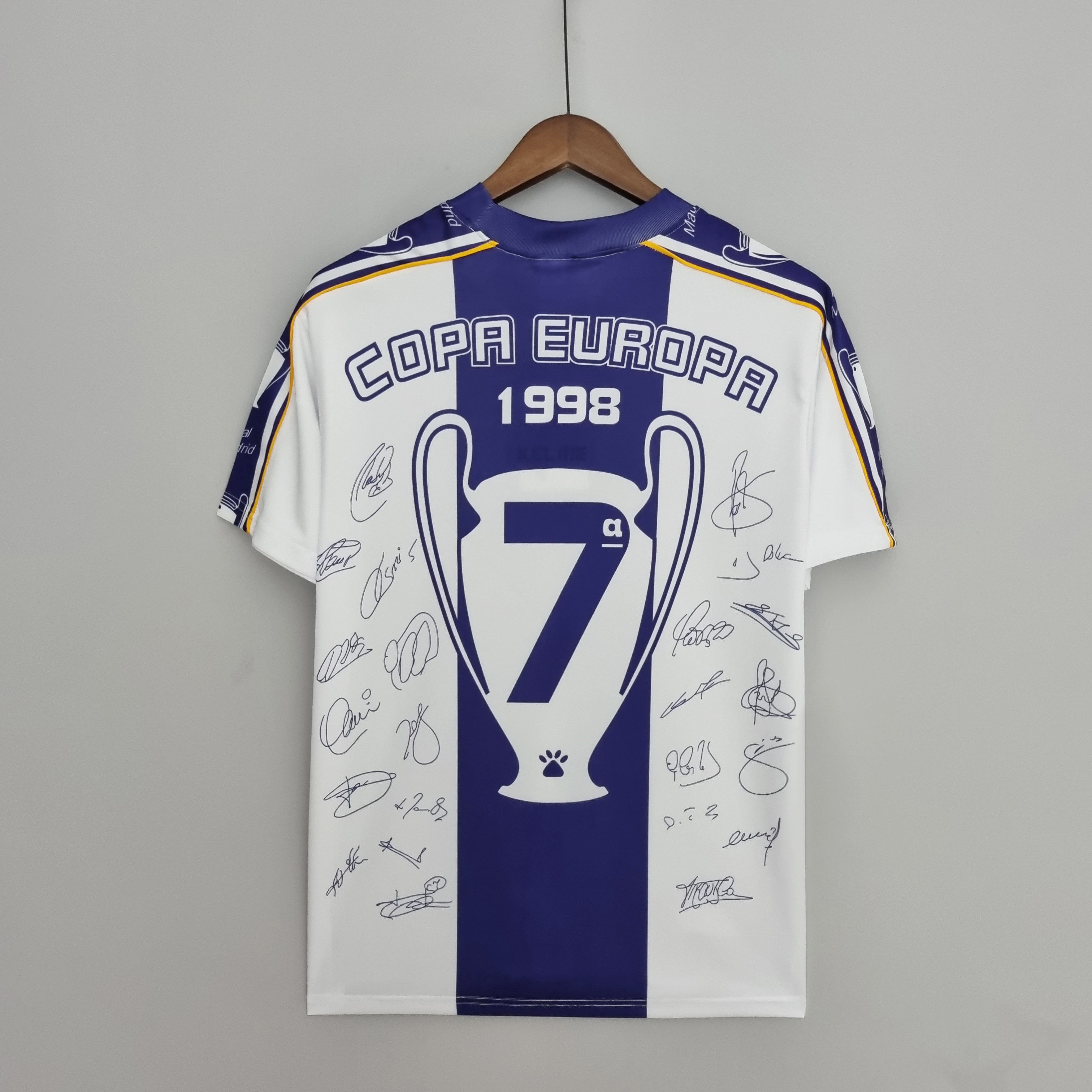 1997/98 Real Madrid Champions League 7 Champion  Retro Shirt