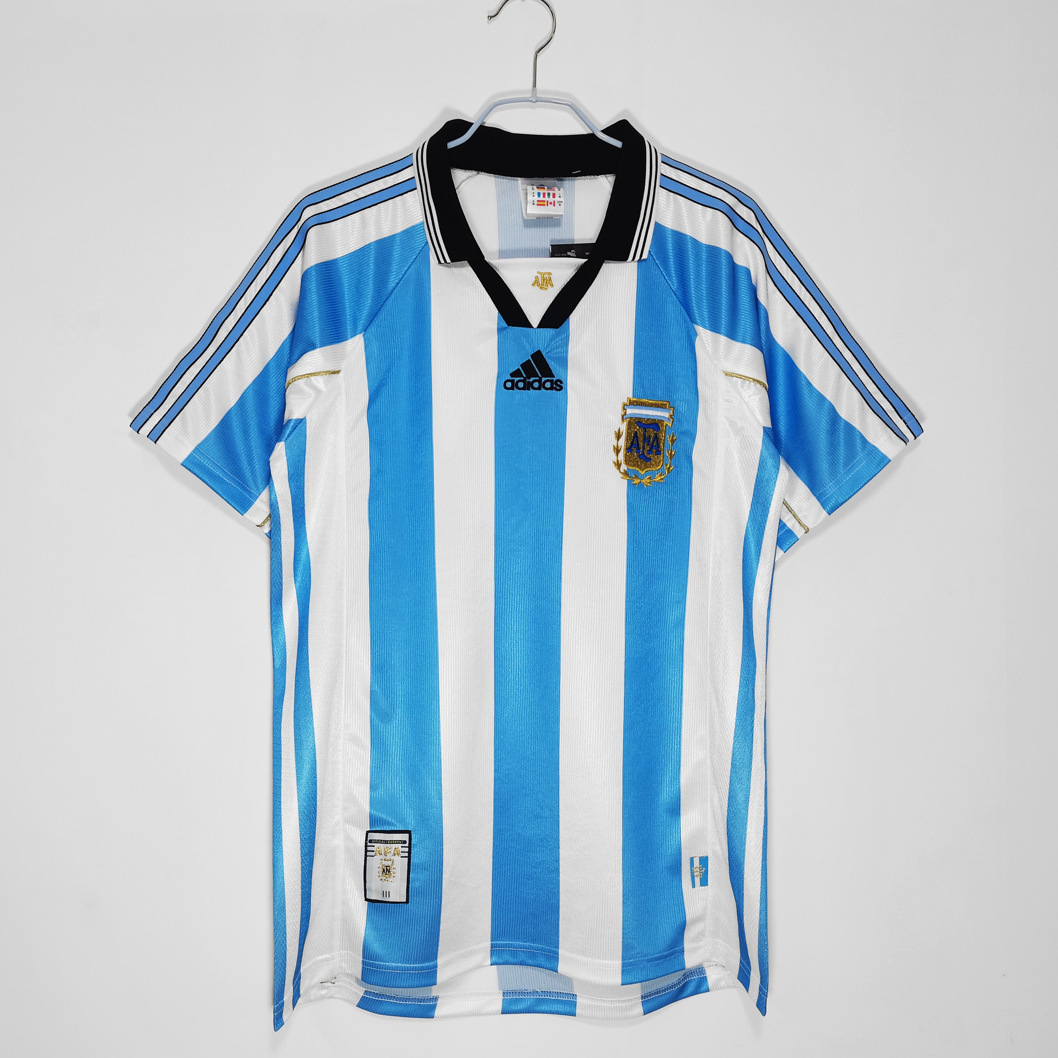 1998/99 Argentina home national team retro football jersey