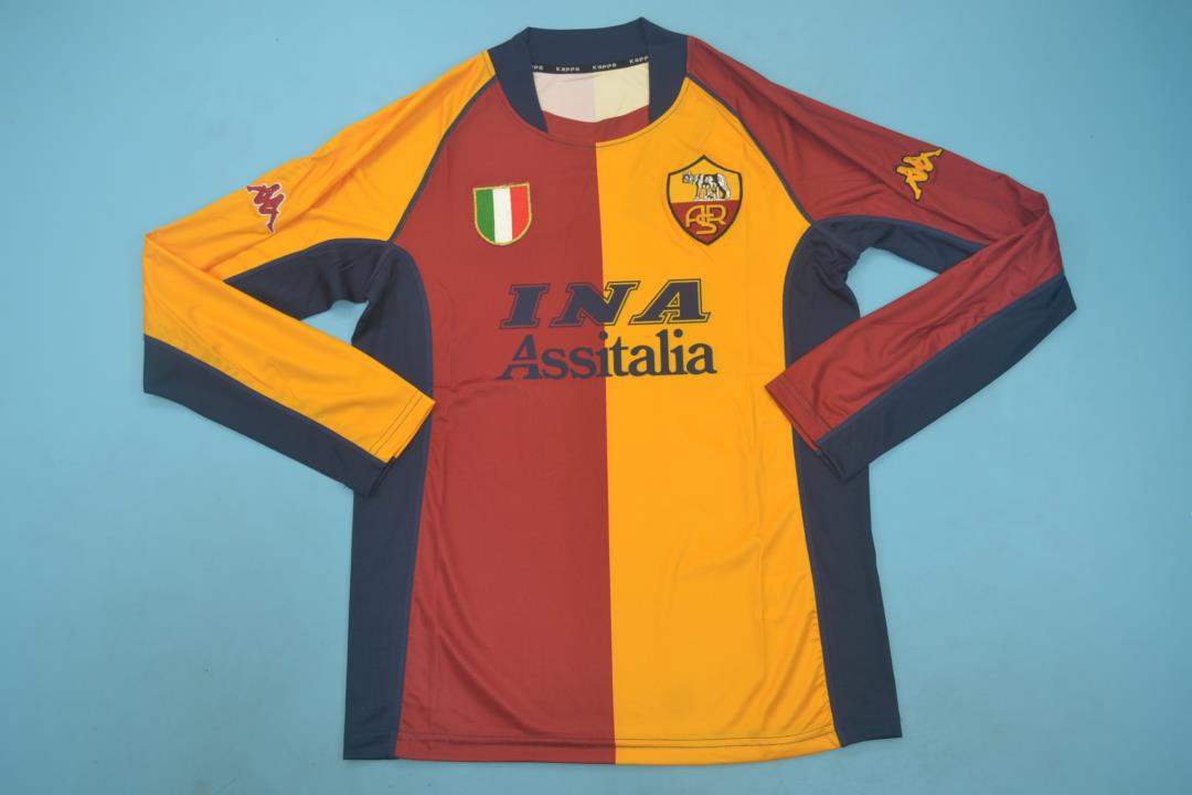2000/01 Roma Long Sleeve Vintage Football Shirt 