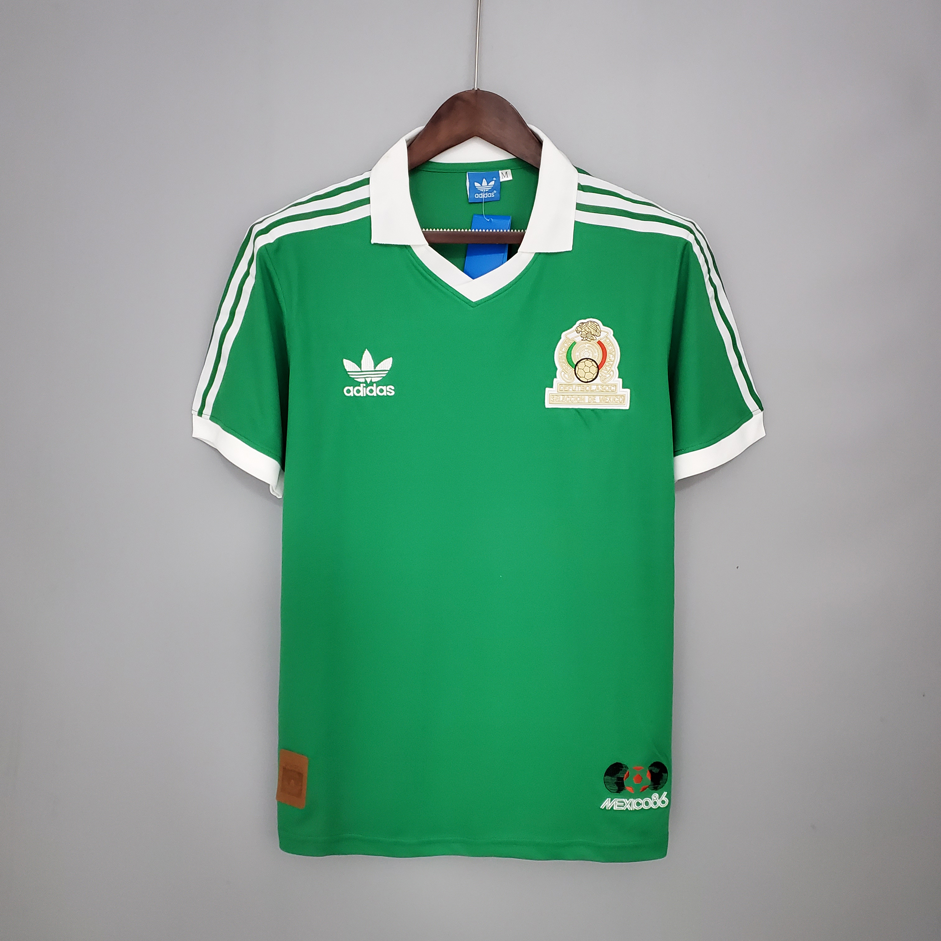 1986 Mexico Home National Team Retro Football Jersey