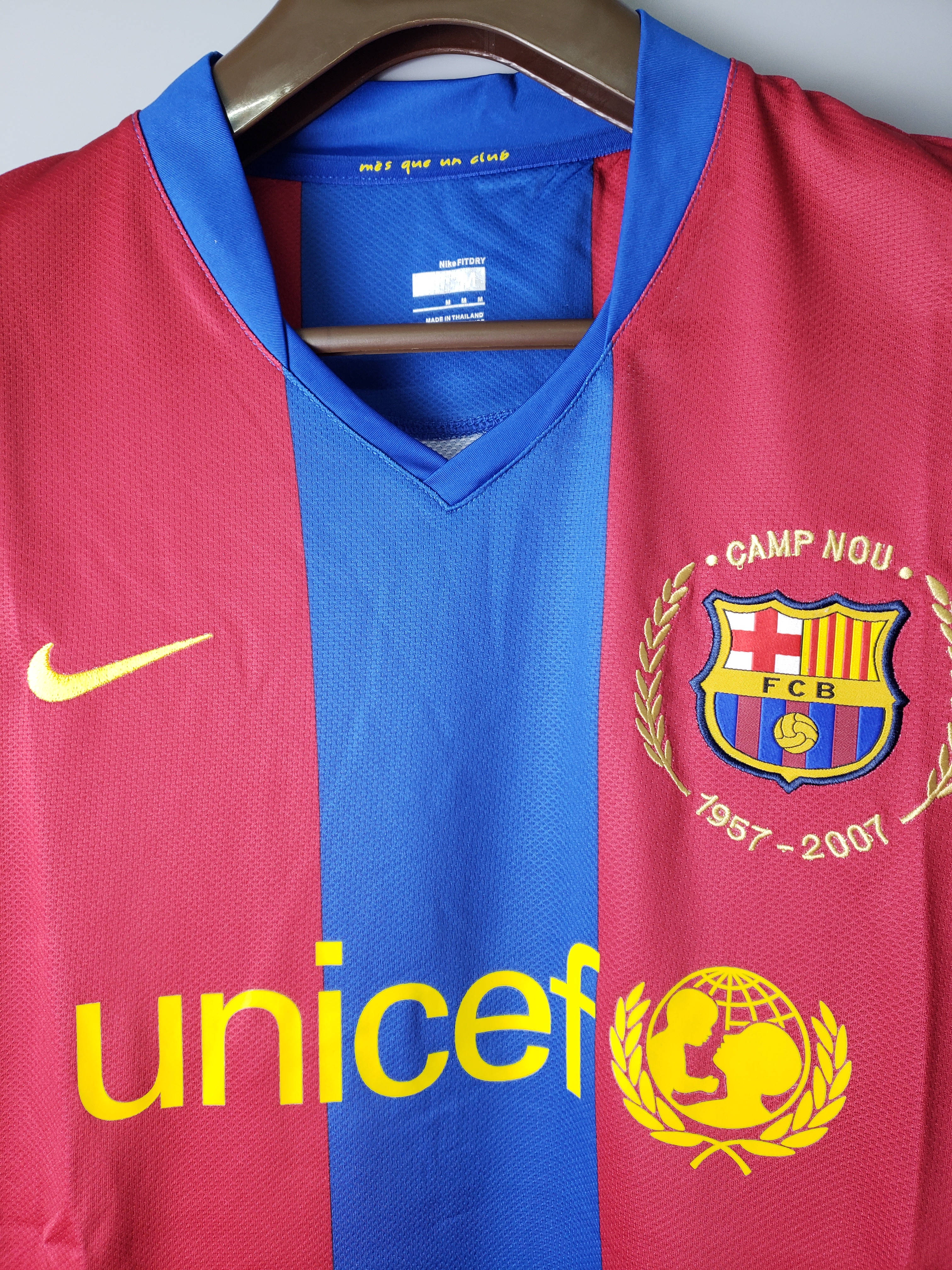 2007/08 Barcelona Home Long Sleeve Vintage Shirts