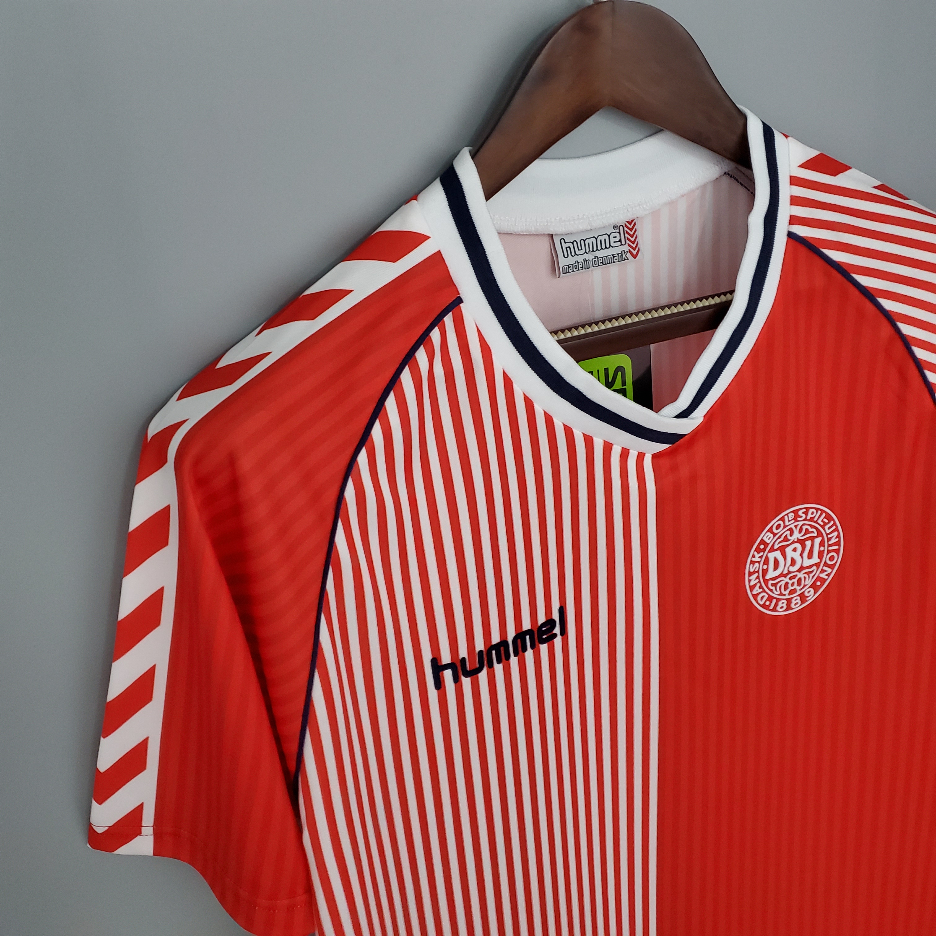 1986 Denmark Home National Team Retro Football Jersey