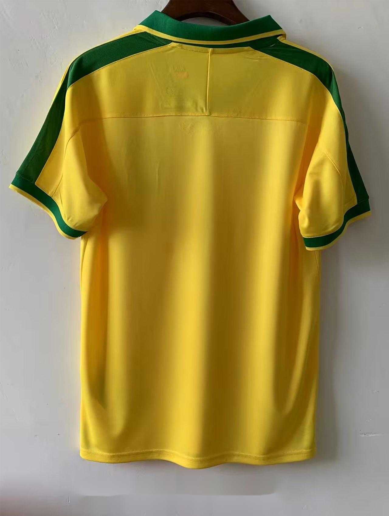 1997 Brazil Home National Team Retro Football Jersey