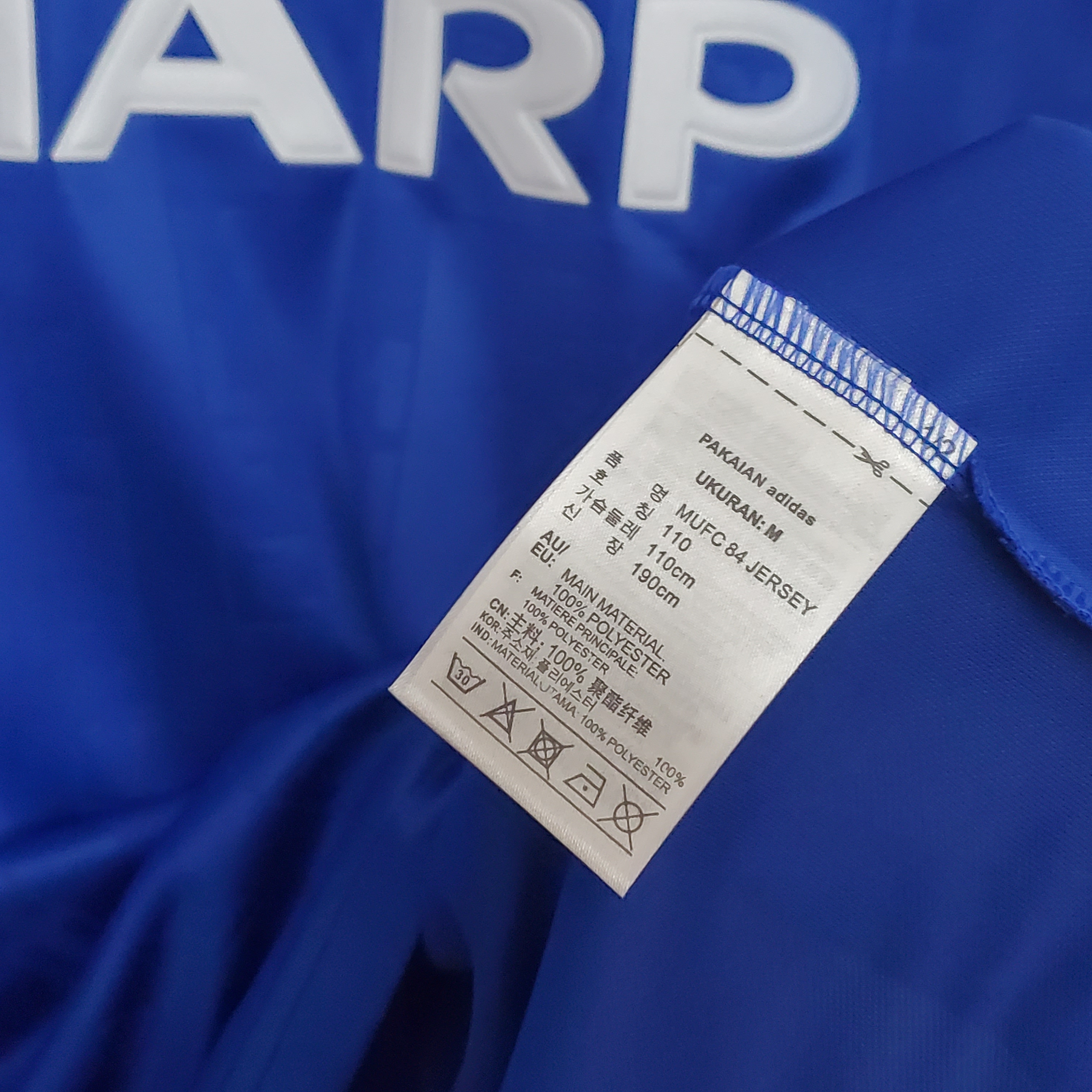 1988 MUFC Manchester United Blue Vintage Shirt M-U