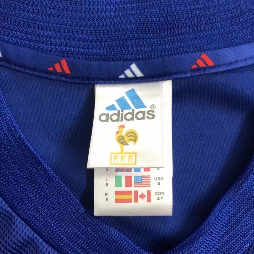 2002 France Home National Team Retro Shirt