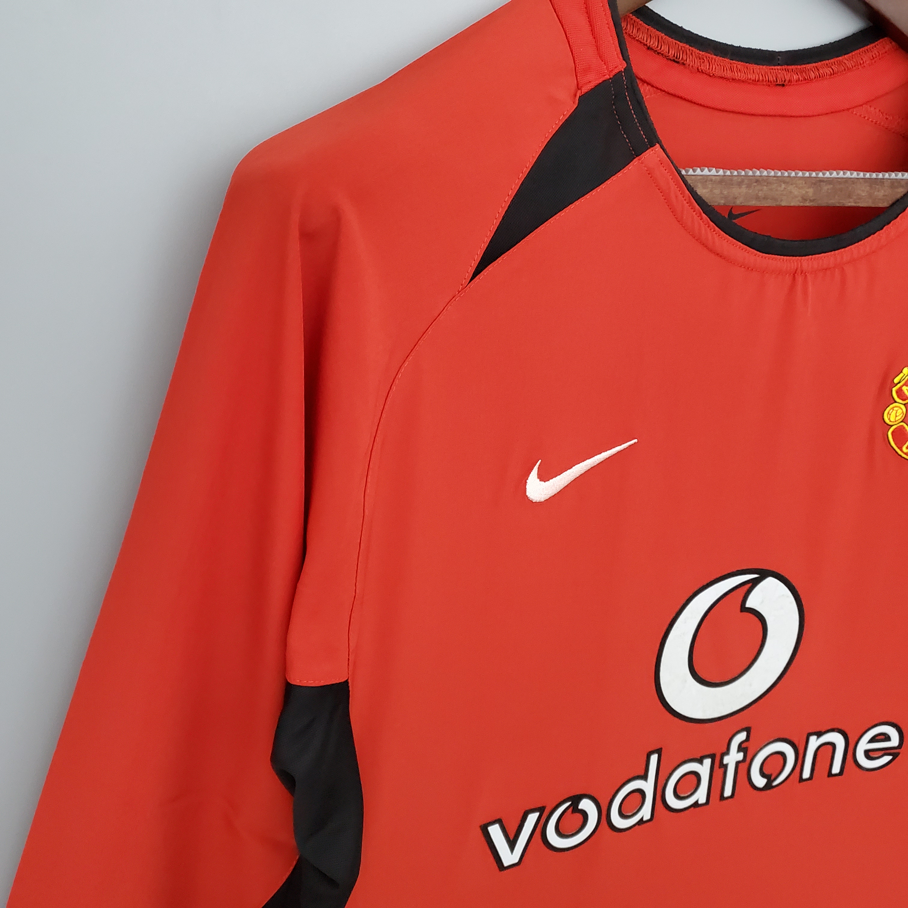 2002/04 Manchester United Home MUFC Long Sleeve Retro Football Shirt M-U