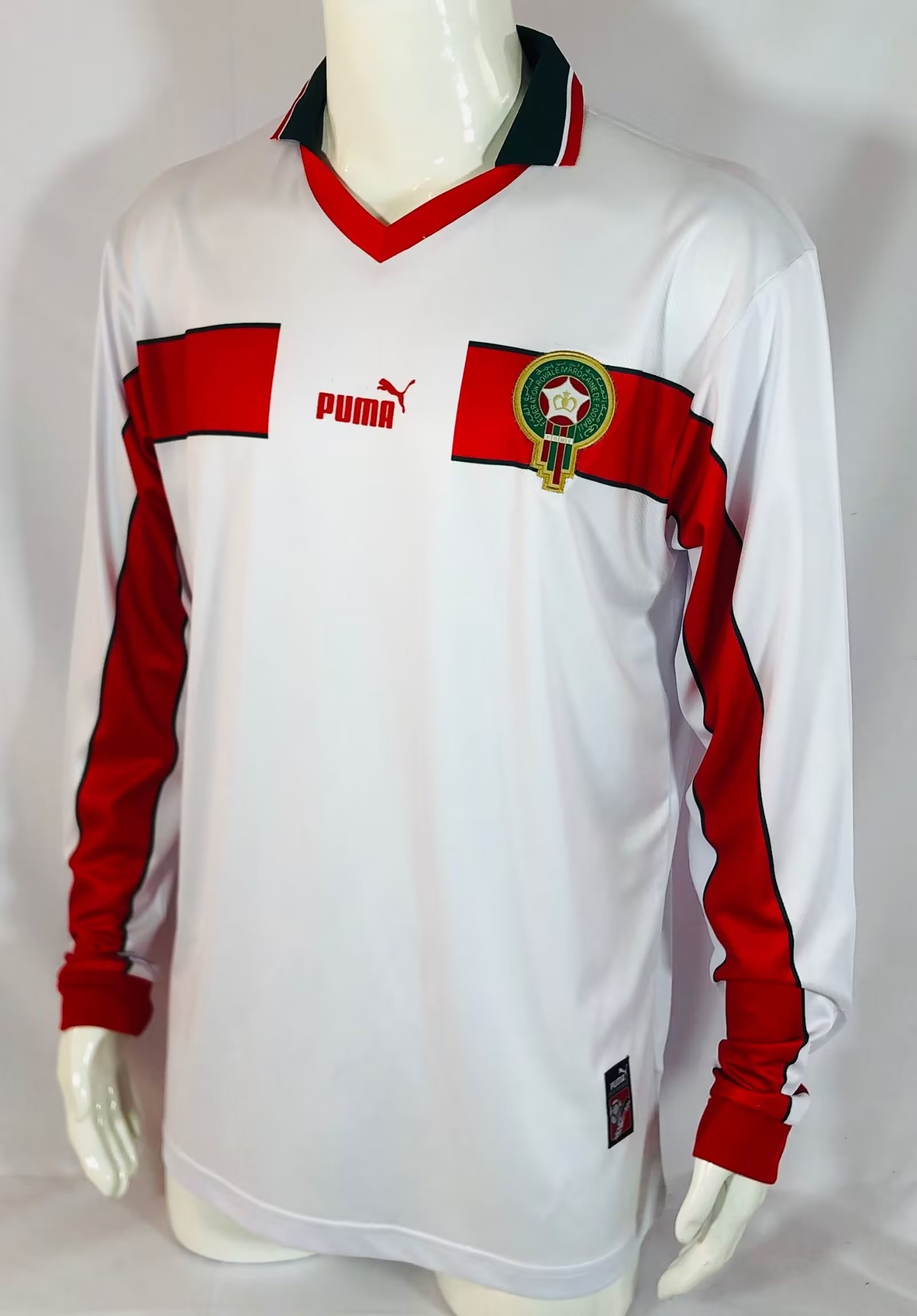 1998 Morocco Away Long Sleeve National Team Retro Football Jersey