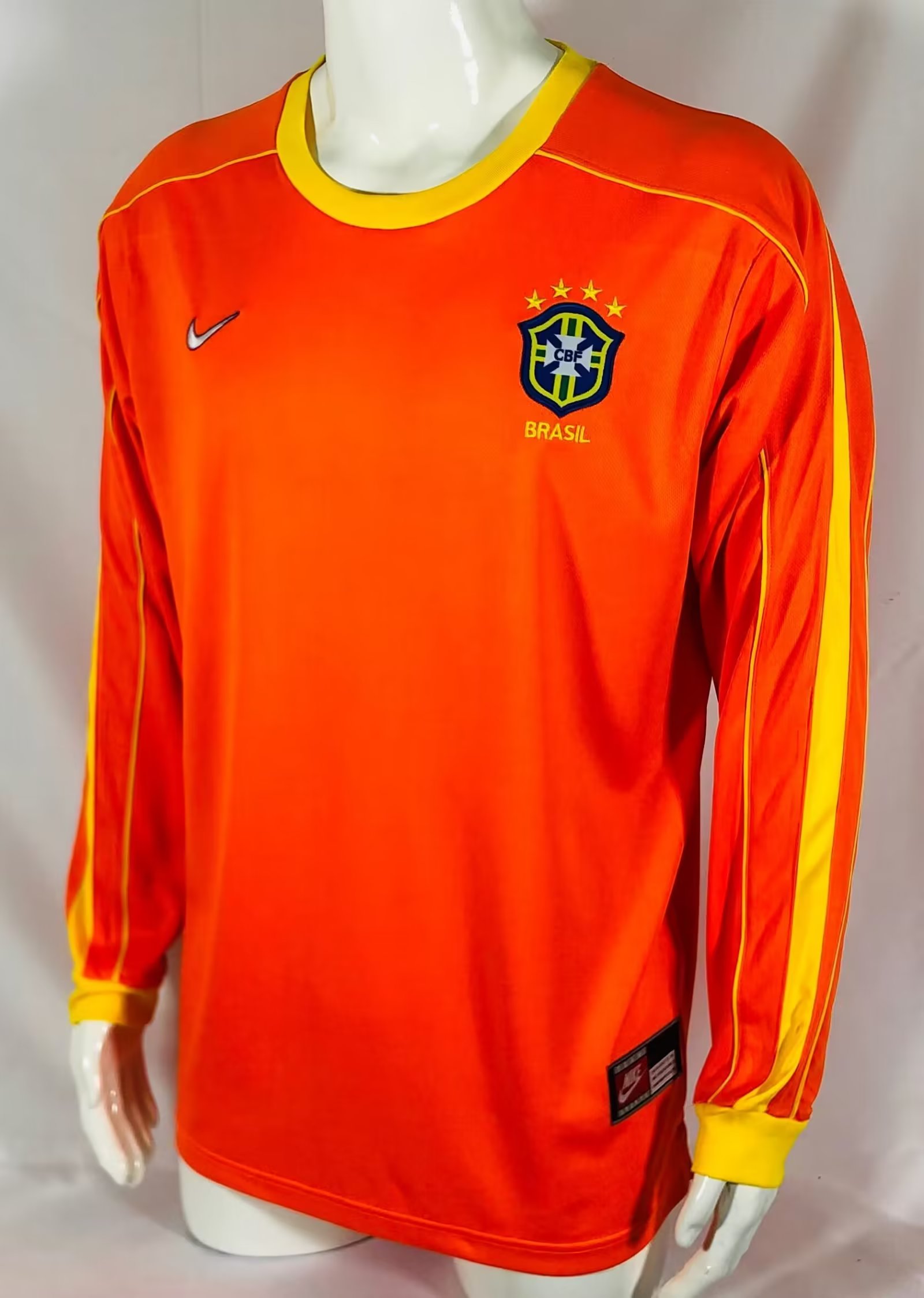 1998 Brazil Goalkeeper National Team Long Sleeve Retro Shirt