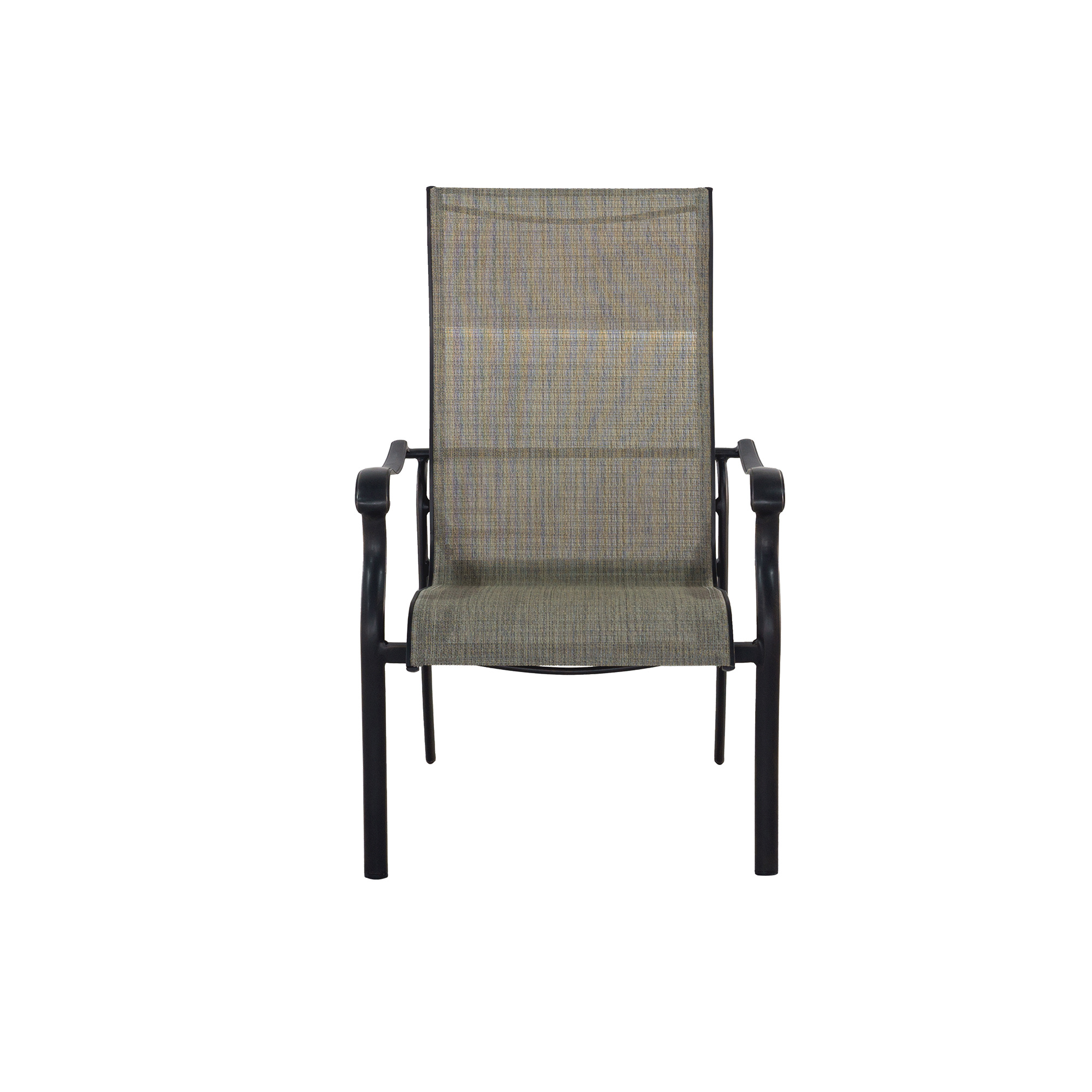 4 Piece Textilene Fabric Cast Aluminum Frame Dining Chair