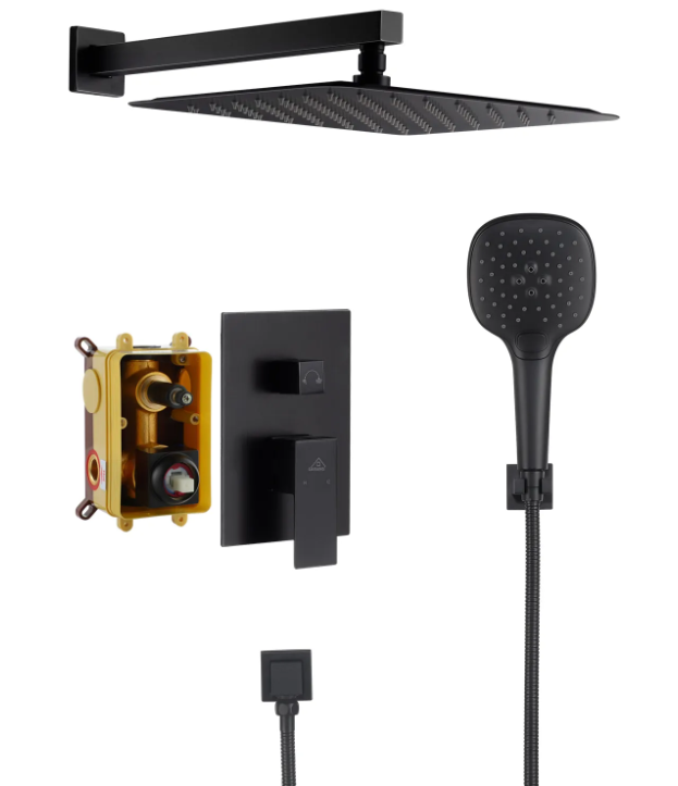 Casainc 2 Function 10" Wall Mounted Dual Shower Heads Shower System