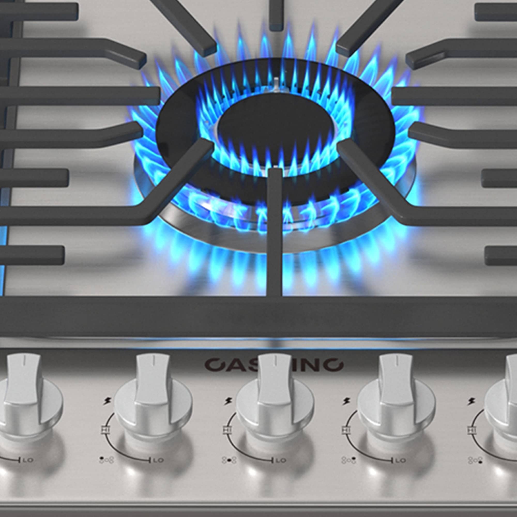 Built-in 30 in. Gas Cooktop in Stainless Steel with 5 Burners including Power Burners and LP Kit, CSA Certified