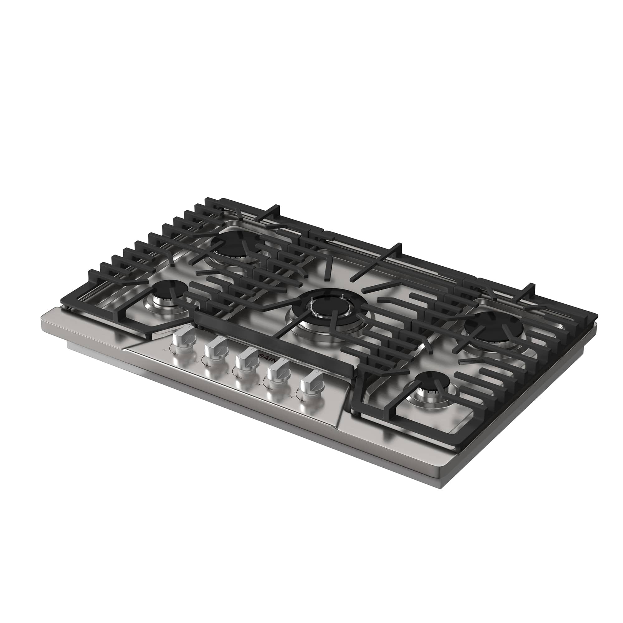 Built-in 30 in. Gas Cooktop in Stainless Steel with 5 Burners including Power Burners and LP Kit, CSA Certified