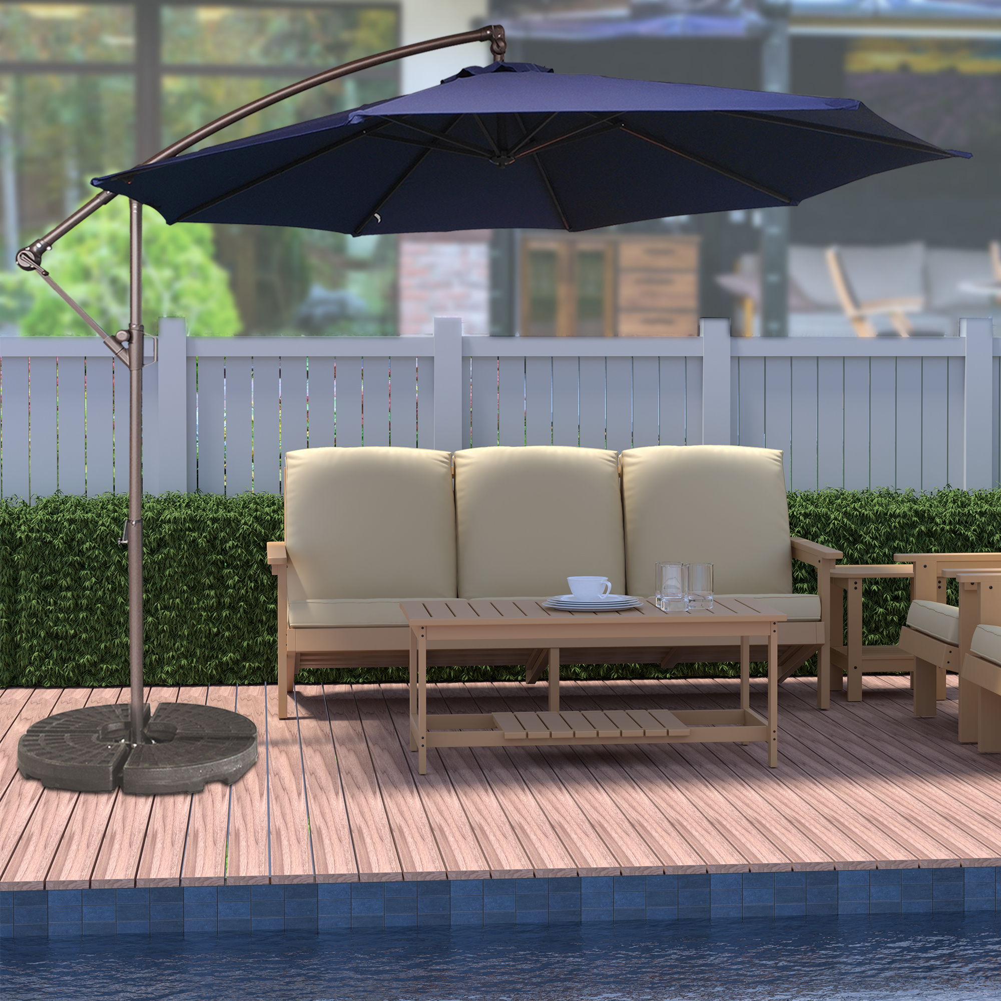 10ft×10ft Cantilever Umbrella without Base