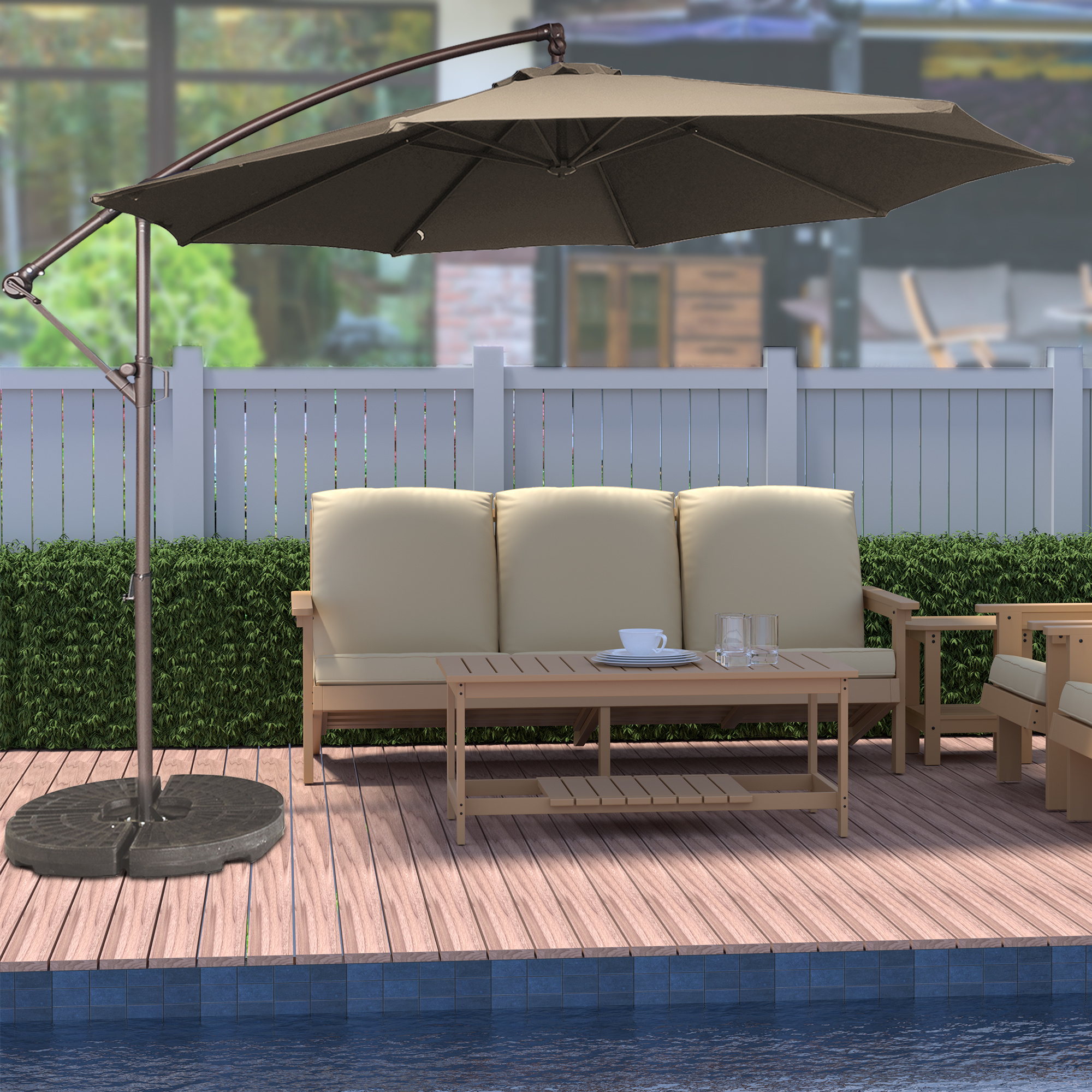 10ft×10ft Cantilever Umbrella without Base