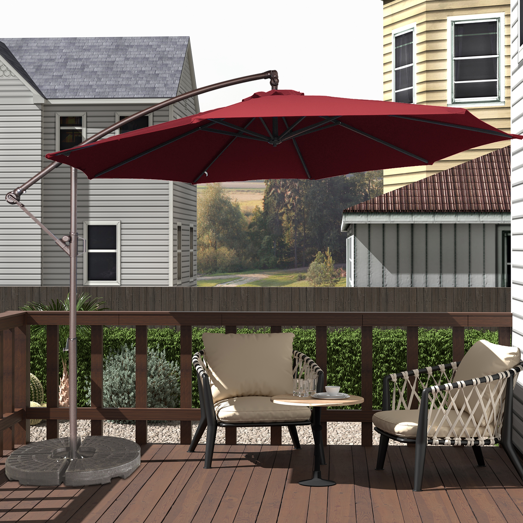 10ft×10ft Cantilever Umbrella without Base