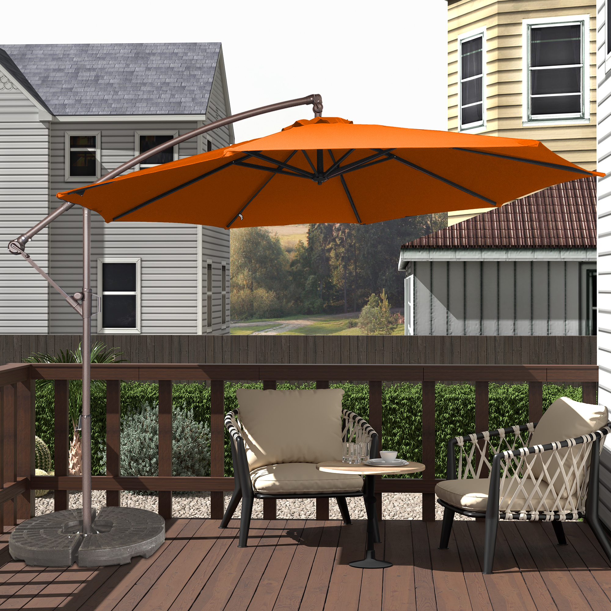 10ft×10ft Cantilever Umbrella without Base