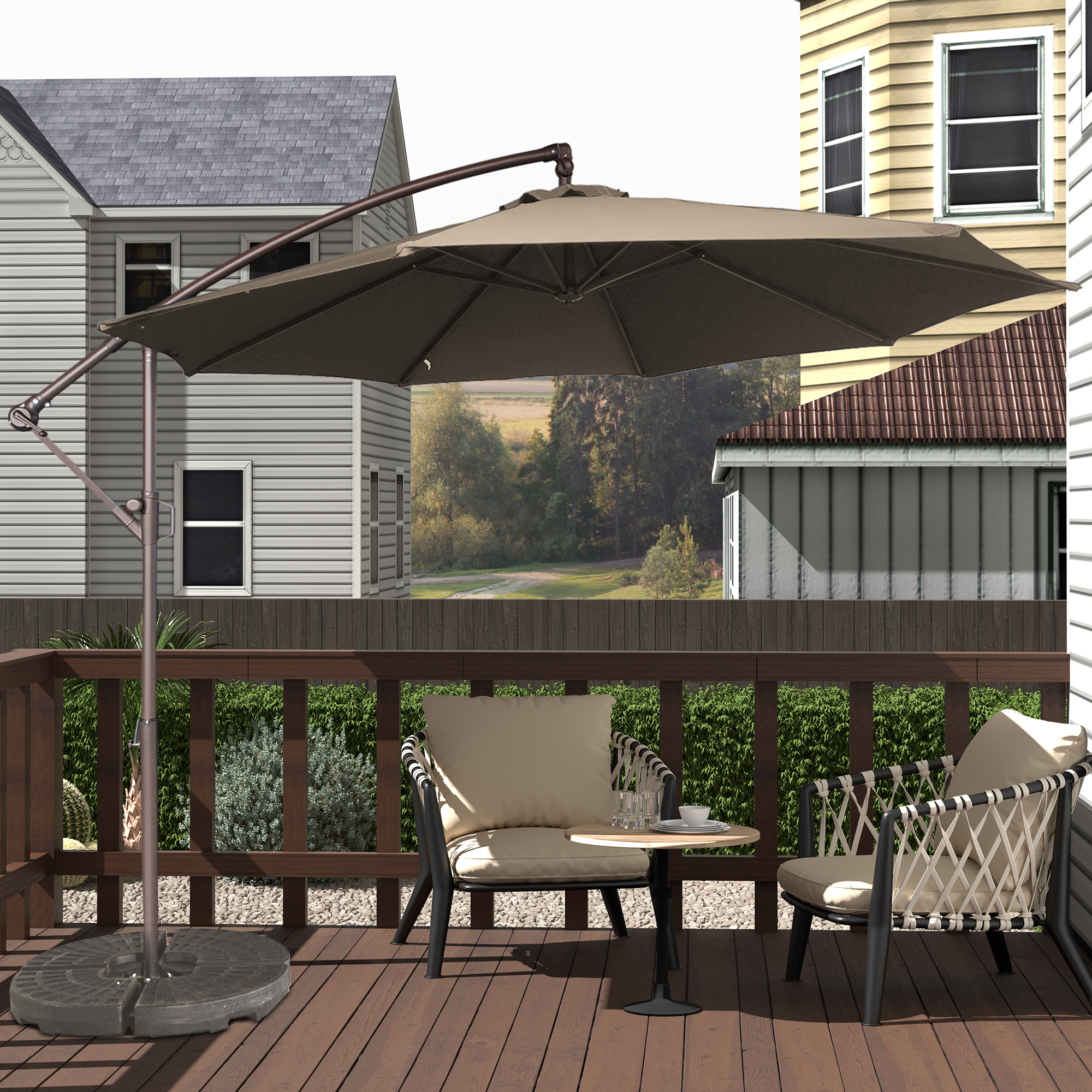 10ft×10ft Cantilever Umbrella without Base