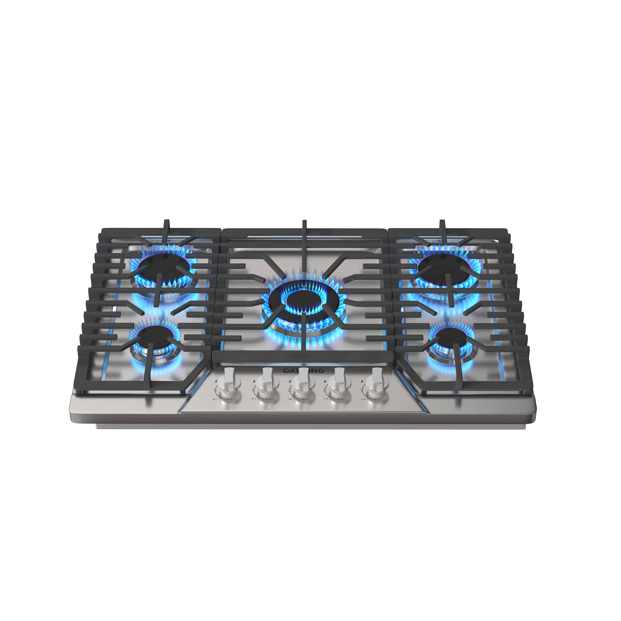 Built-in 30 in. Gas Cooktop in Stainless Steel with 5 Burners including Power Burners and LP Kit, CSA Certified