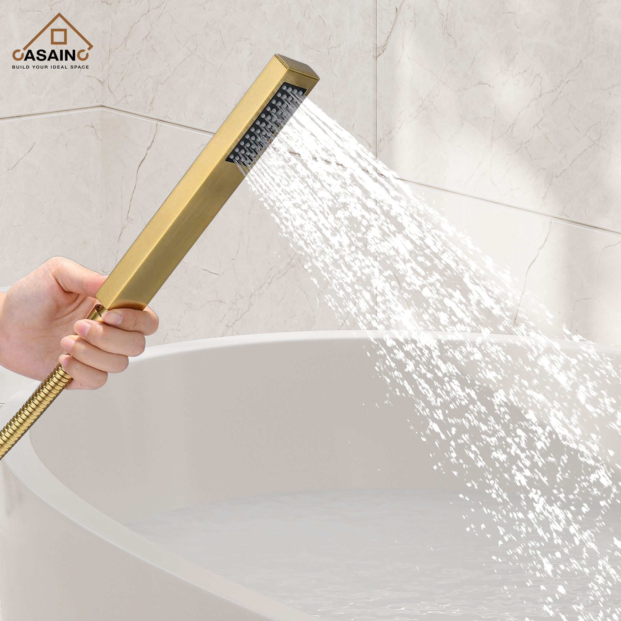 CASAINC Single Hand Shower Faucet in Brushed Nickel and More
