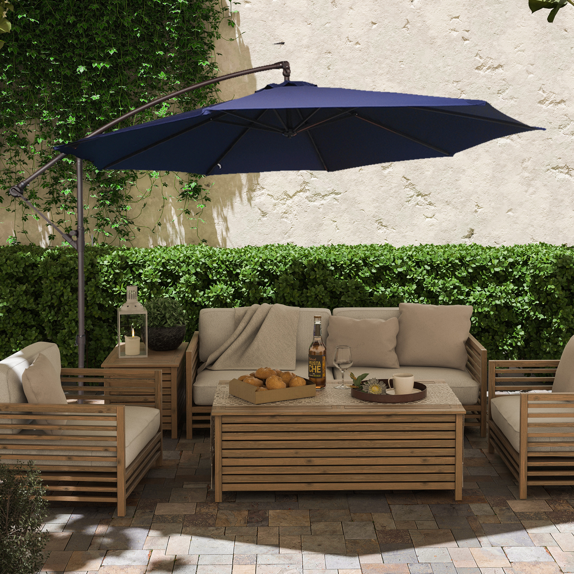 10ft×10ft Cantilever Umbrella without Base