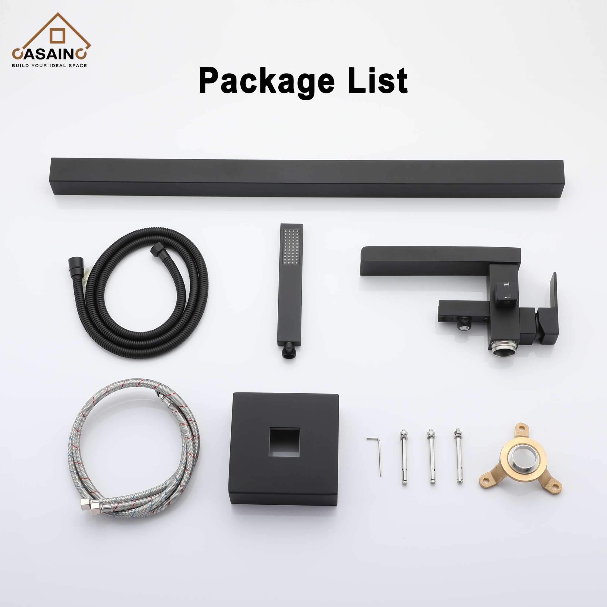 CASAINC Single Hand Shower Faucet in Brushed Nickel and More