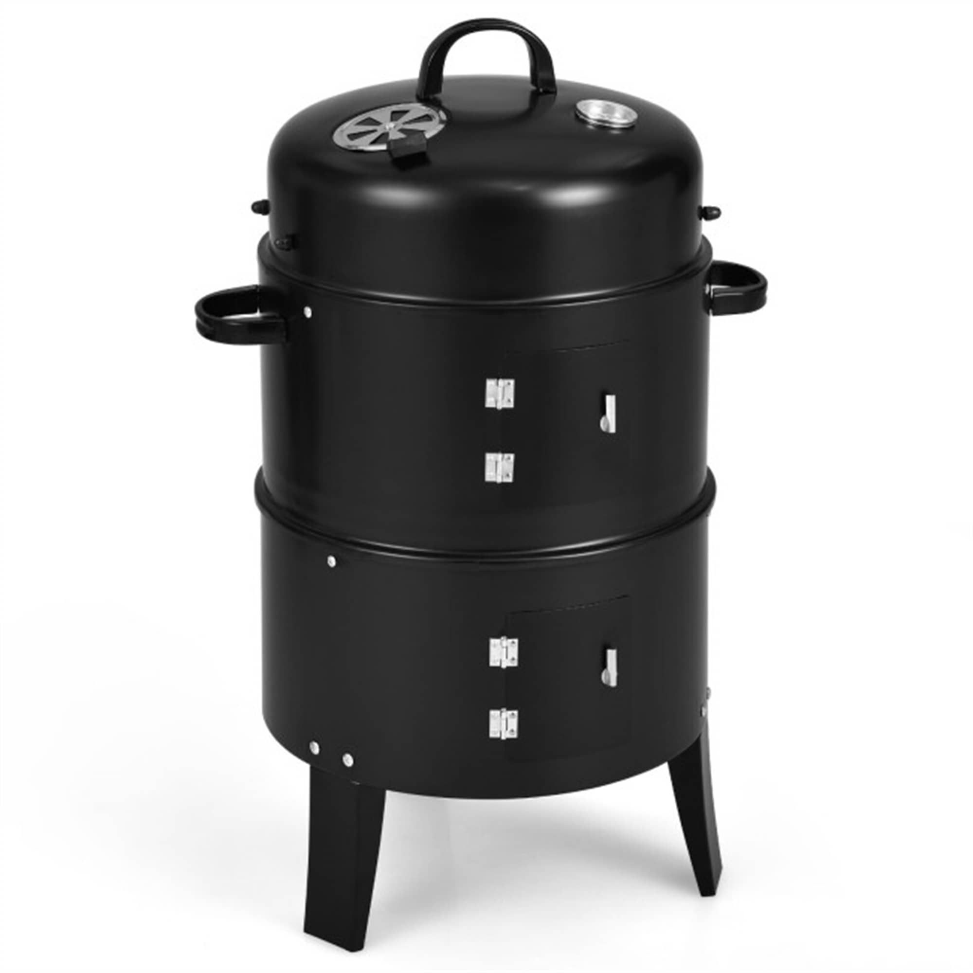 CASAINC 3-in-1 Charcoal BBQ Grill Cambo with Built-in Thermometer