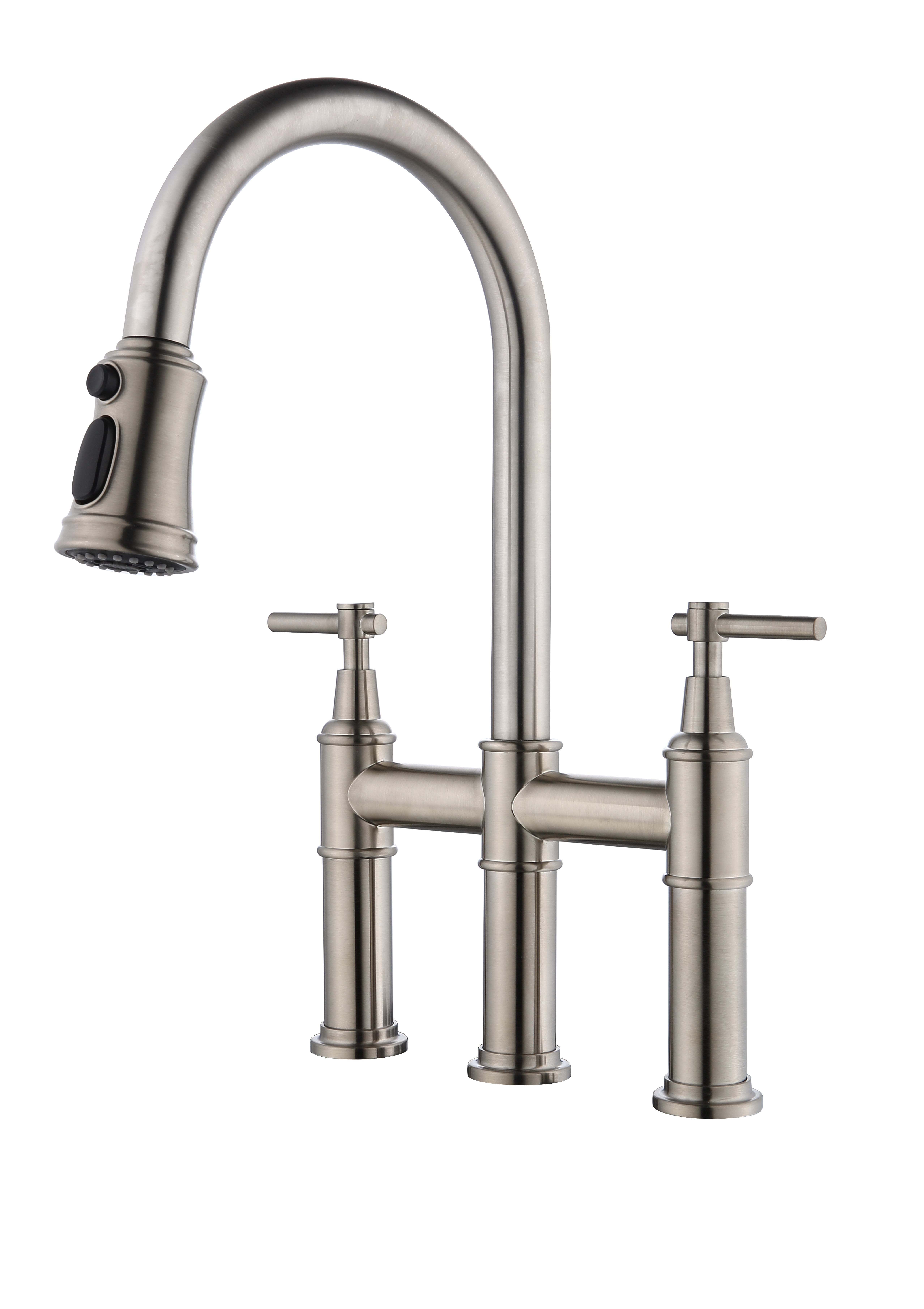 Bridge Kitchen Faucet with Pull-Down Sprayhead in Spot