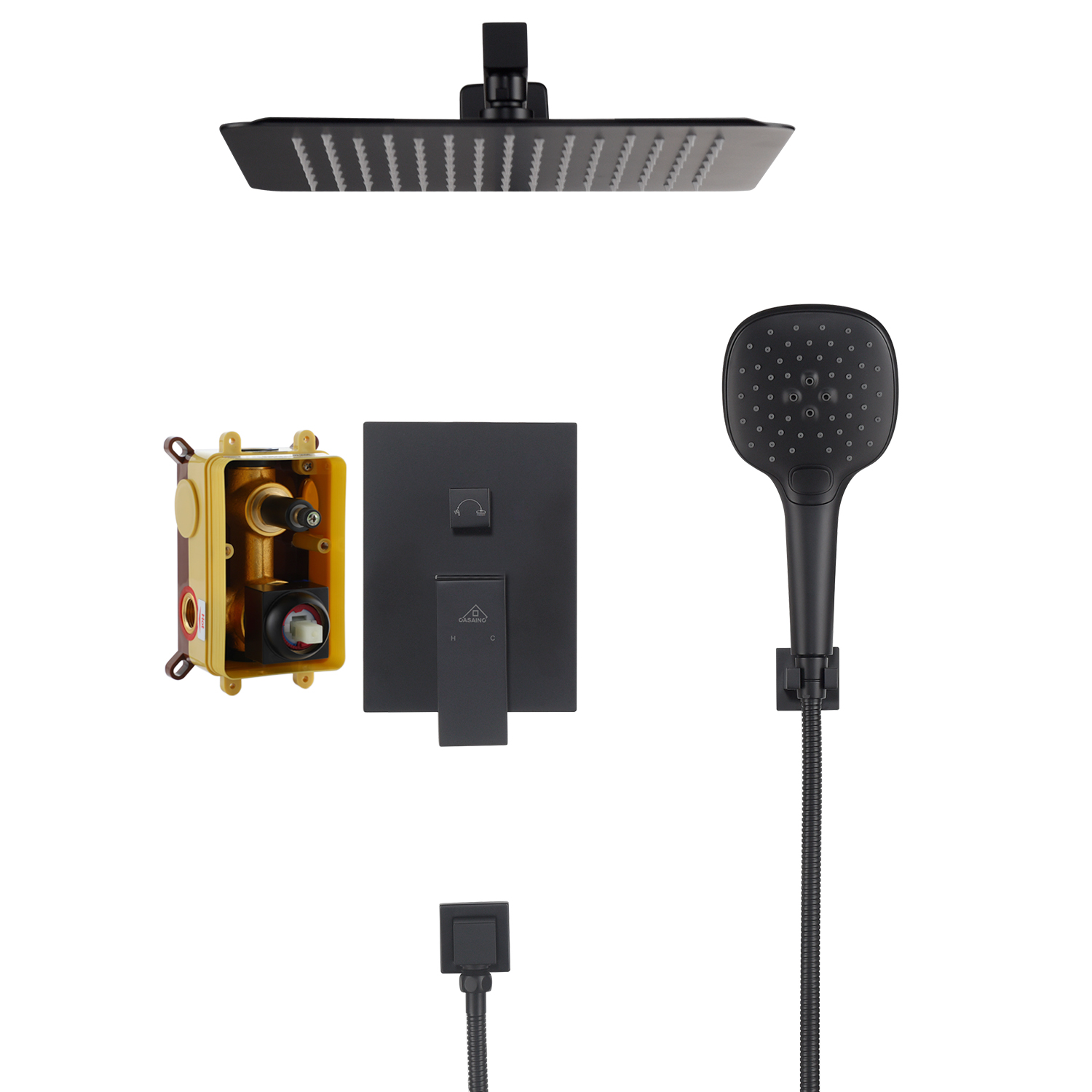 Casainc 2 Function 10" Wall Mounted Dual Shower Heads Shower System In Chrome