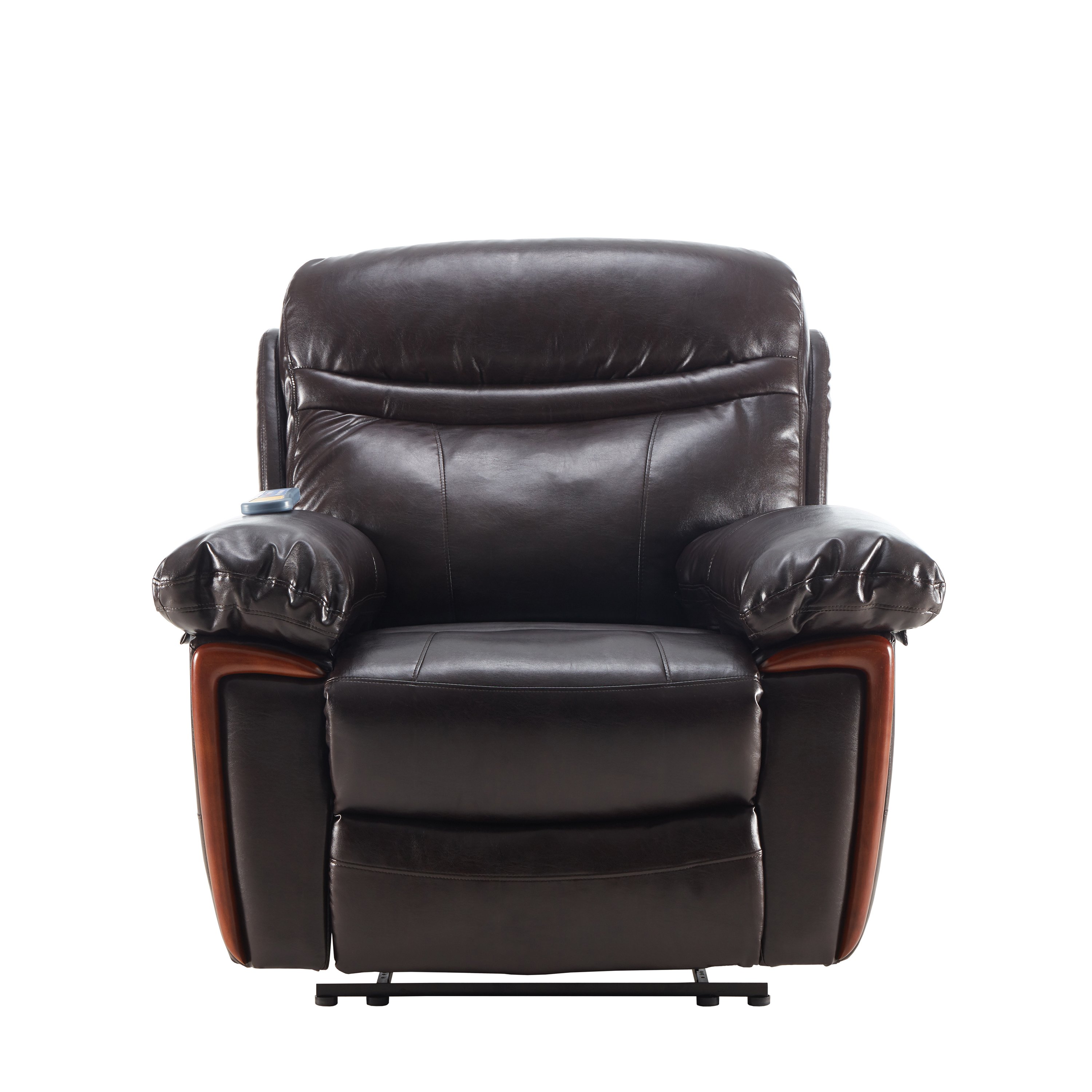 Massage Recliner PU Leather Sofa Chair with Heating and Massage Vibrating Function-CASAINC