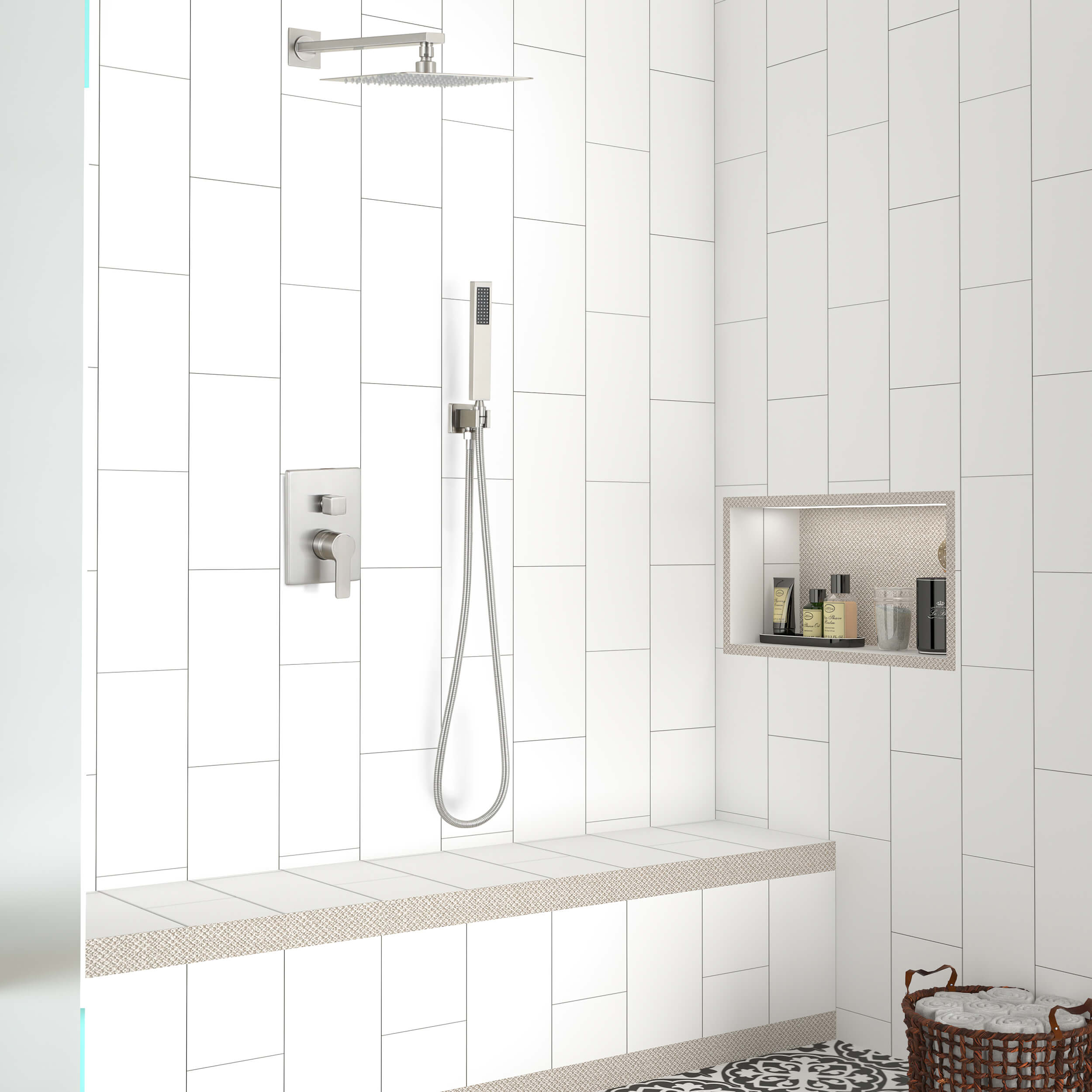 CASAINC Brushed Nickel Finish Shower System