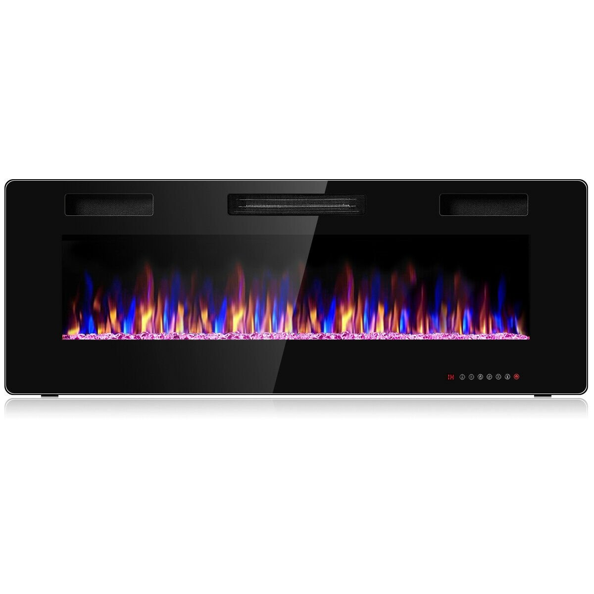 50 in. Recessed Ultra Thin Wall Mounted Electric Fireplace with Timer-CASAINC