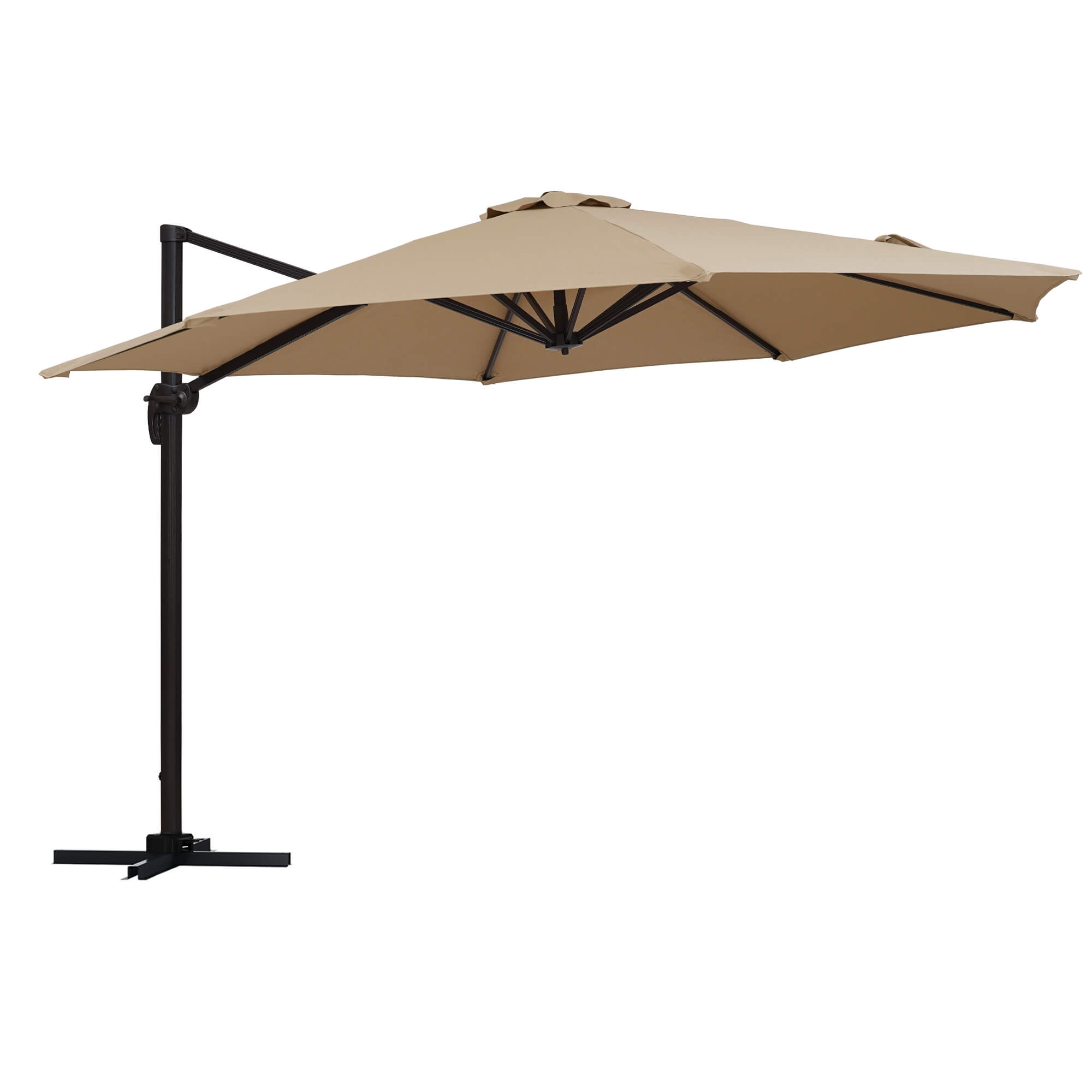 11Ft Outdoor Market Cantilever Patio Umbrella with Crank (without base)