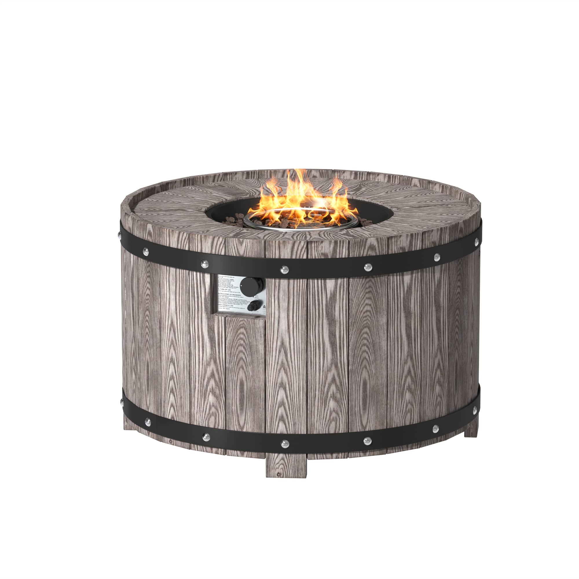 36-inch Round Fire Table,50000 BTU  Steel Burner, Fits 20lb Internal gas tank