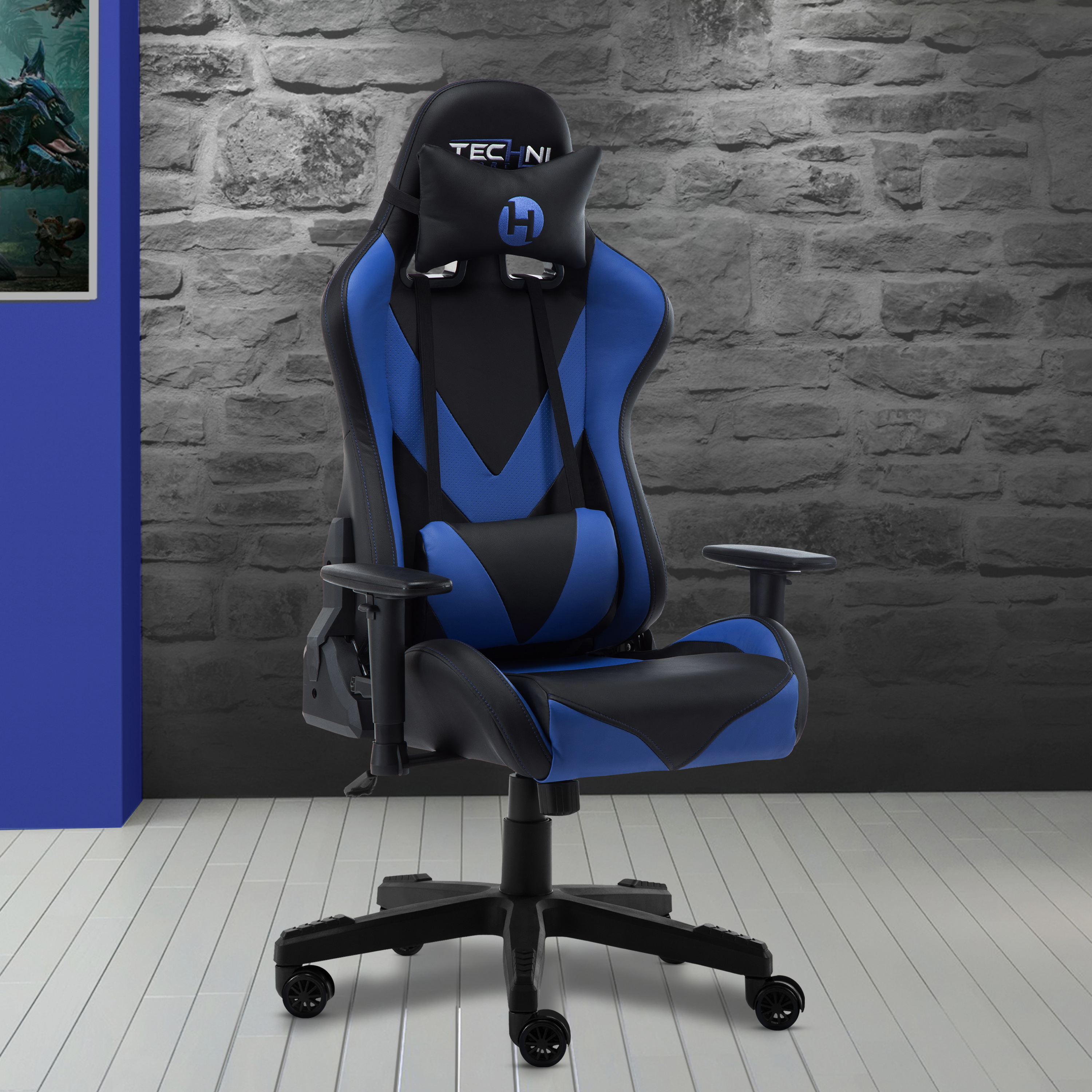 Techni Sport TS-92 Office-PC Gaming Chair, Blue-CASAINC