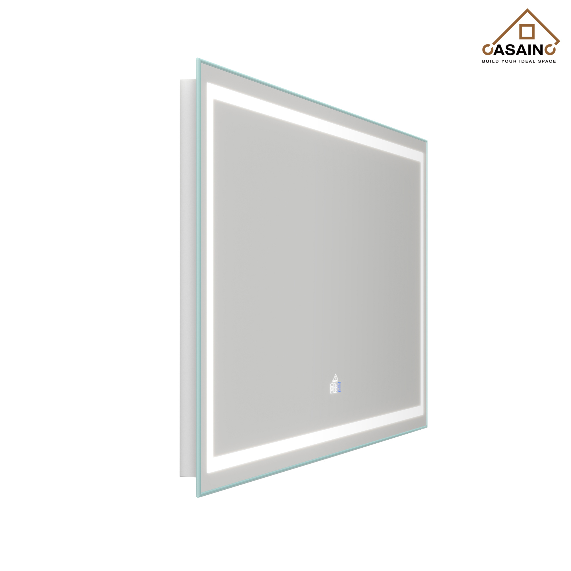 LED Bathroom Mirror Wall-Mounted Vanity Mirror with Anti Fog, Dimmable, Color Temperature Adjustable CASAINC Size: 36 x 72