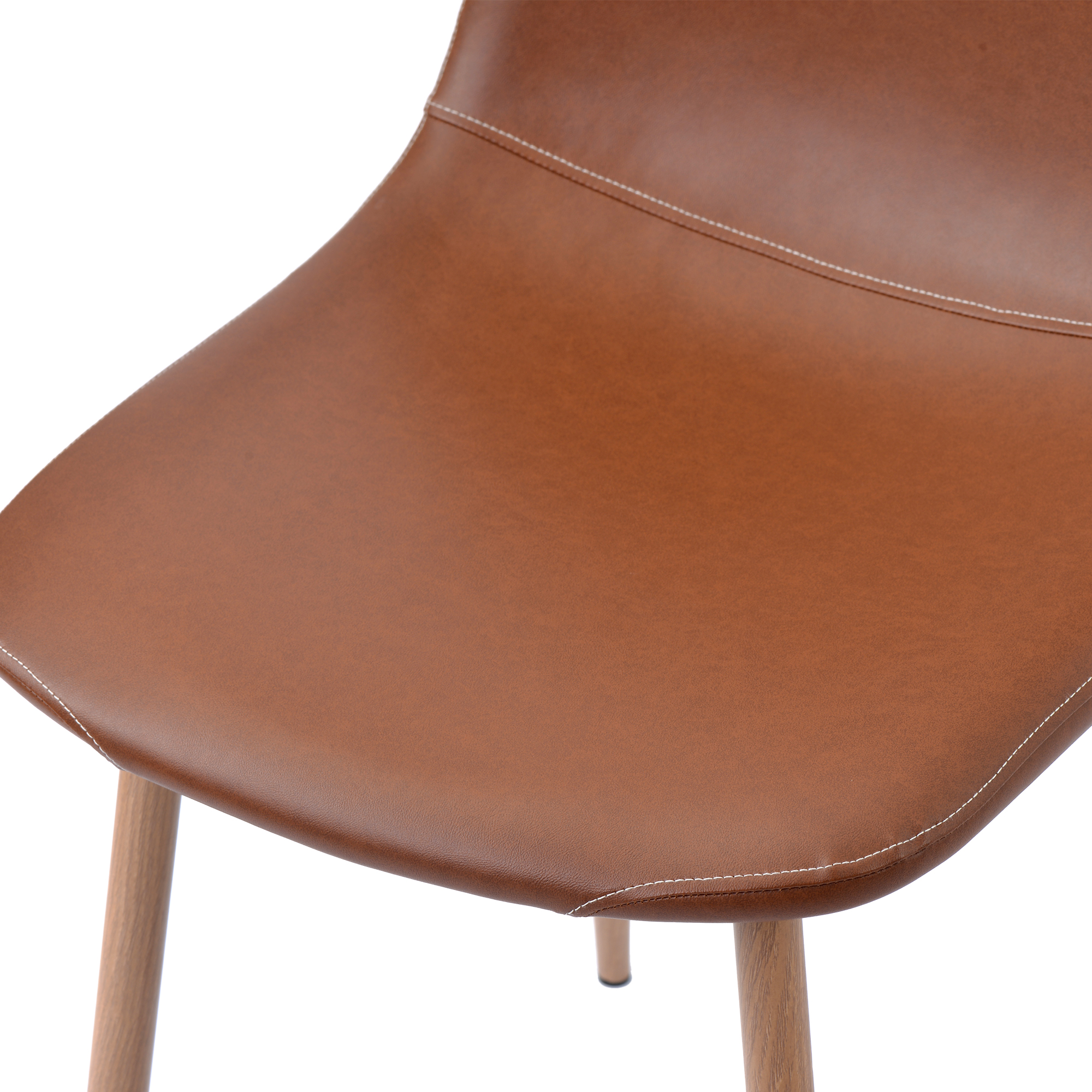 PJ--SEAT-- Dining chair, PU, Yellow-CASAINC