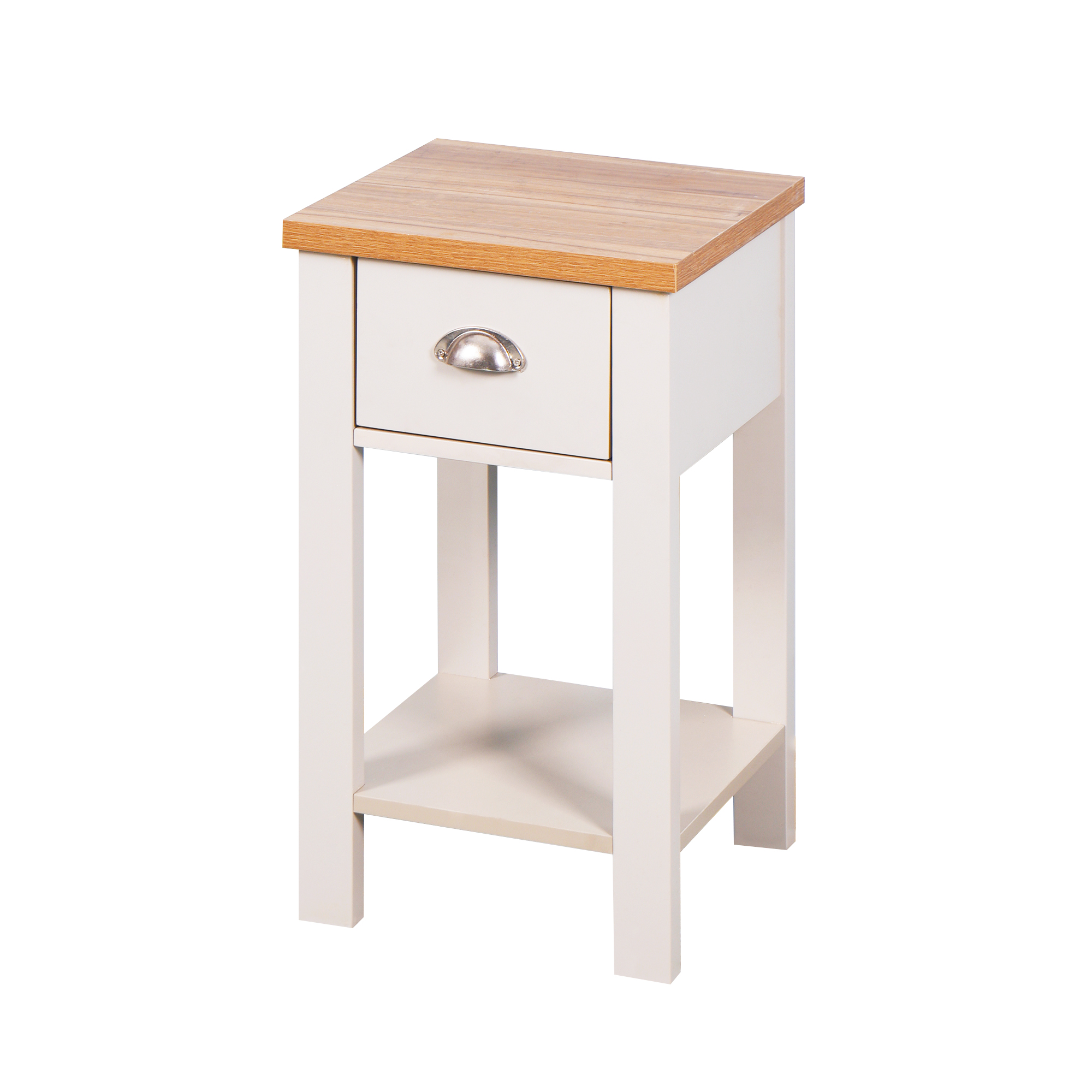 Wooden Living Room Side Table Floor-standing Storage Table with a Drawer