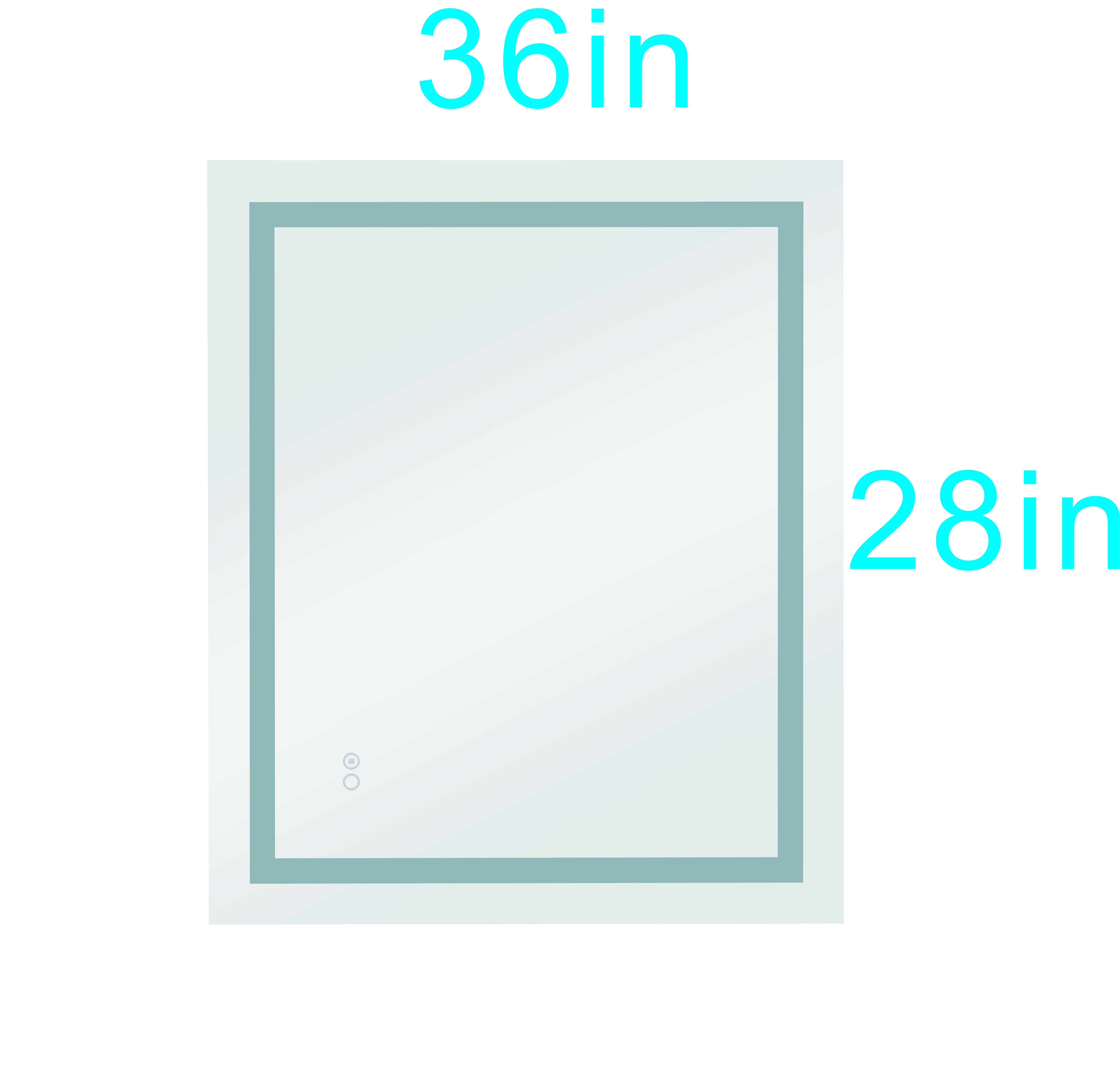36x28 Inch LED Lighted Makeup Mirror For Bathroom Vanity With Touch Bottom For Color Temperature, BrightnessDefogger, Ultra-Thin Wall Mounted Mirror With High Lumen, Vertical/Horizontal-CASAINC