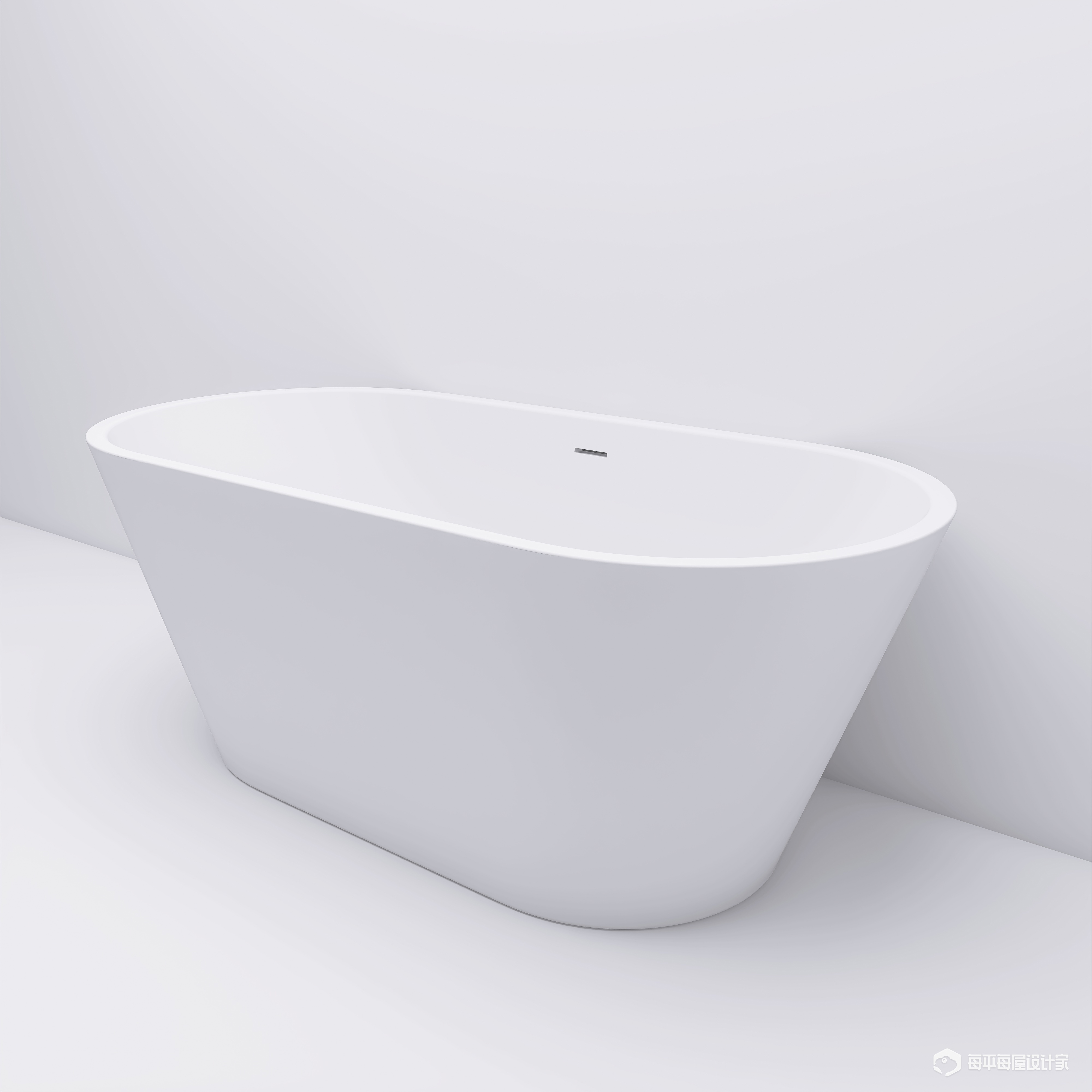 59" Acrylic Freestanding Bathtub, Gracefully Shaped Freestanding Soaking Bathtub with Brushed Nickel Drain & Minimalist Linear Design Overflow White-CASAINC