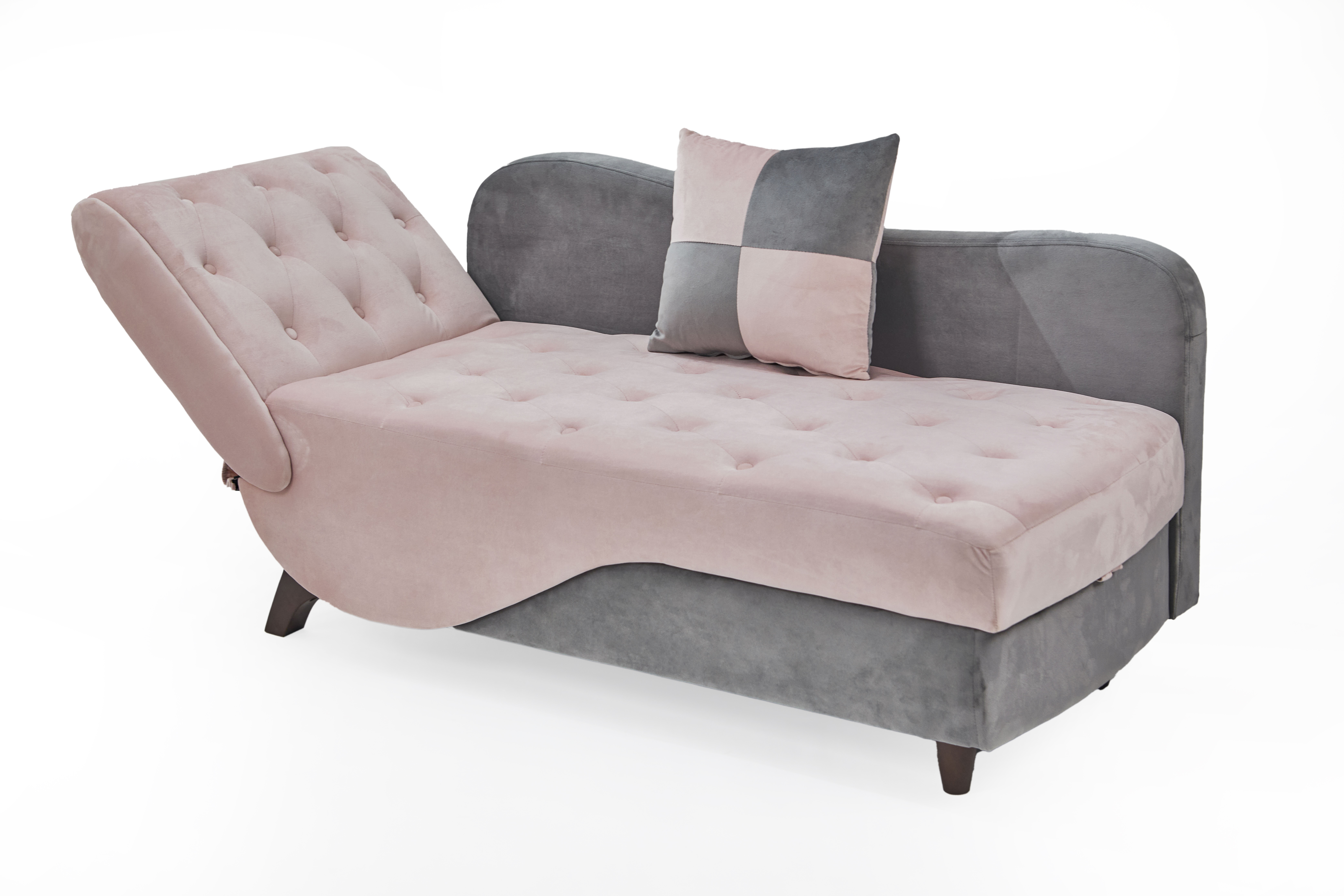 New+Pink adjustable living room sofa bed with storage cushions including a pillow-CASAINC