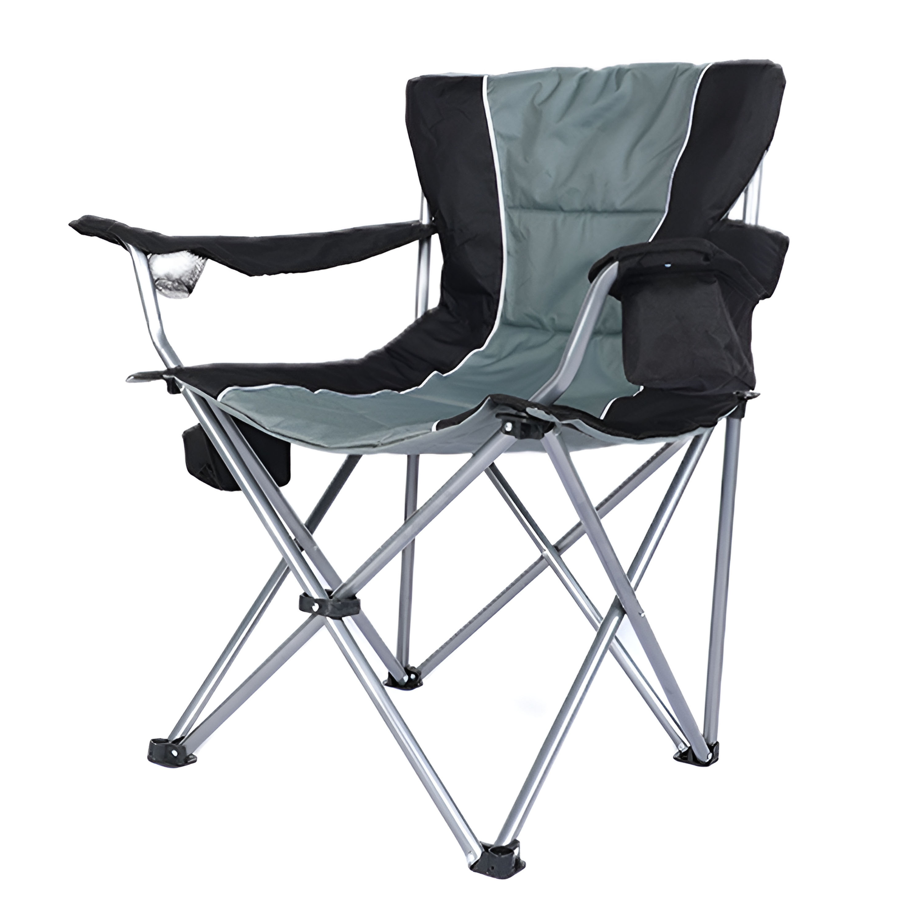 YSSOA Oversized Camping Folding Chair with Cup Holder, Side Cooler Bag
