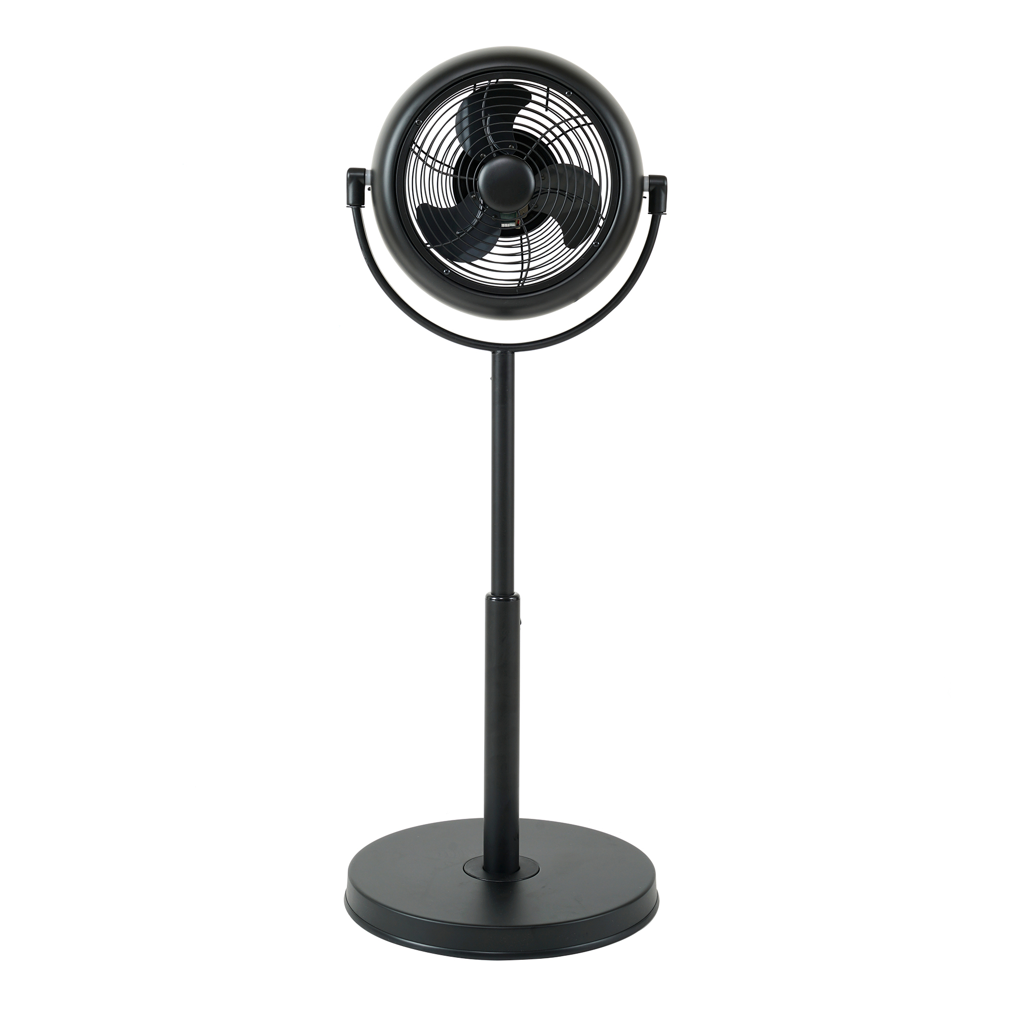 Simple Deluxe Industrial Retro Pedestal Fan, 360° Rotatable Stand Fan,