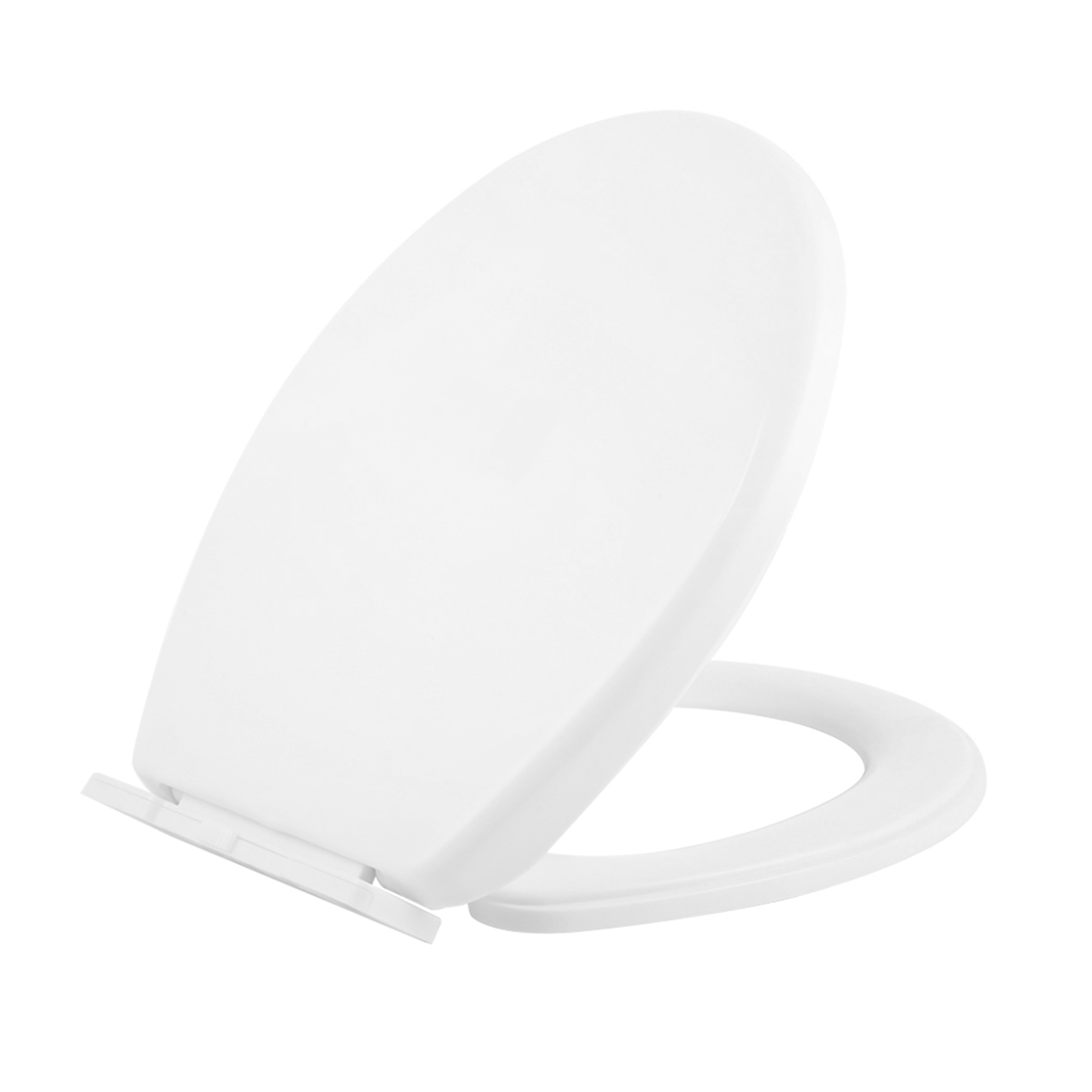 Miibox Removable Round Bowl Matte White Toilet Seat, with Nonslip Grip