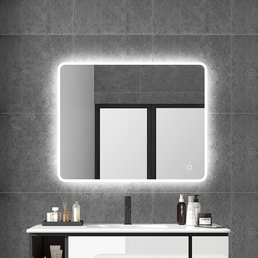 36 x 28 in.  Large Rectangular Frameless Wall-Mount Anti-Fog LED Light Bathroom Vanity Mirror
