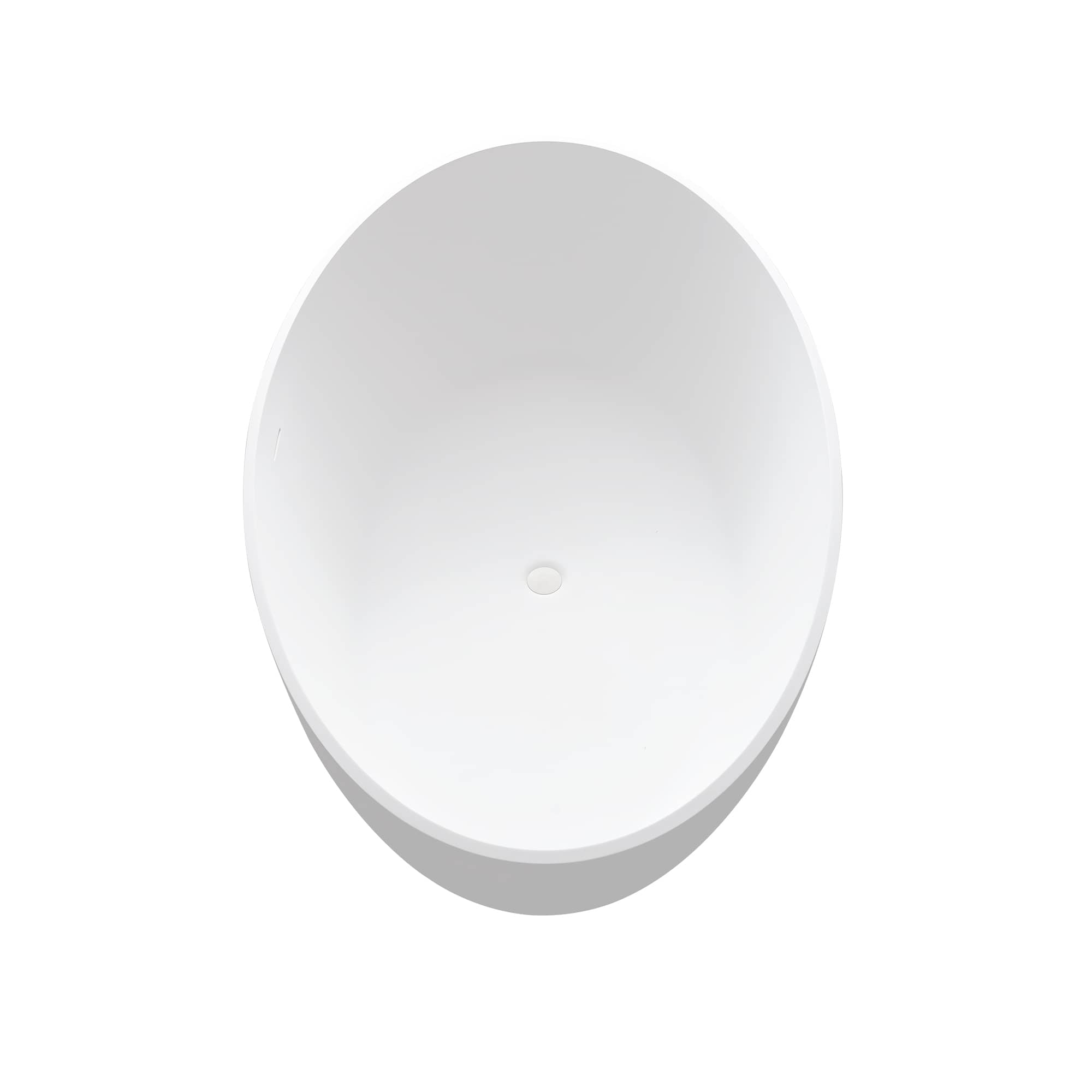 CASAINC 67 Inch Artificial Stone Resin Composite Flatbottom Walk in Bathtub in White 