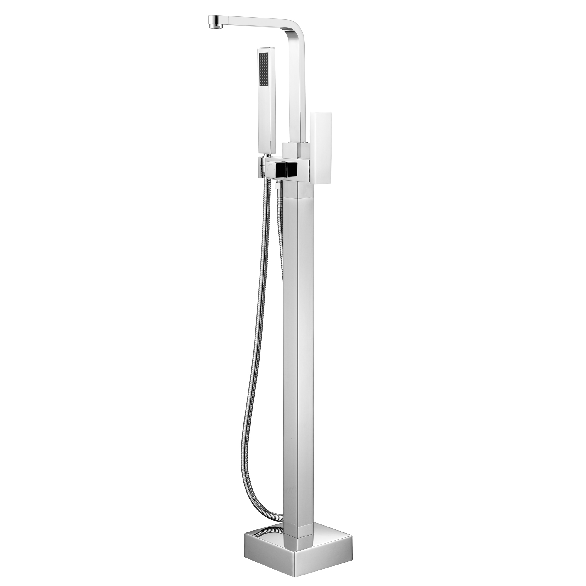 1-Handle Freestanding Tub Faucet with Handheld Shower Head-CASAINC